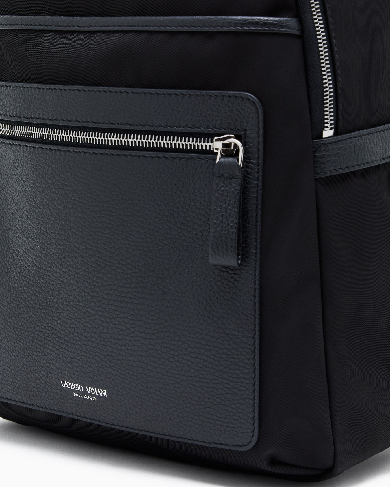 Recycled-nylon and pebbled-leather backpack ASV Slide 4