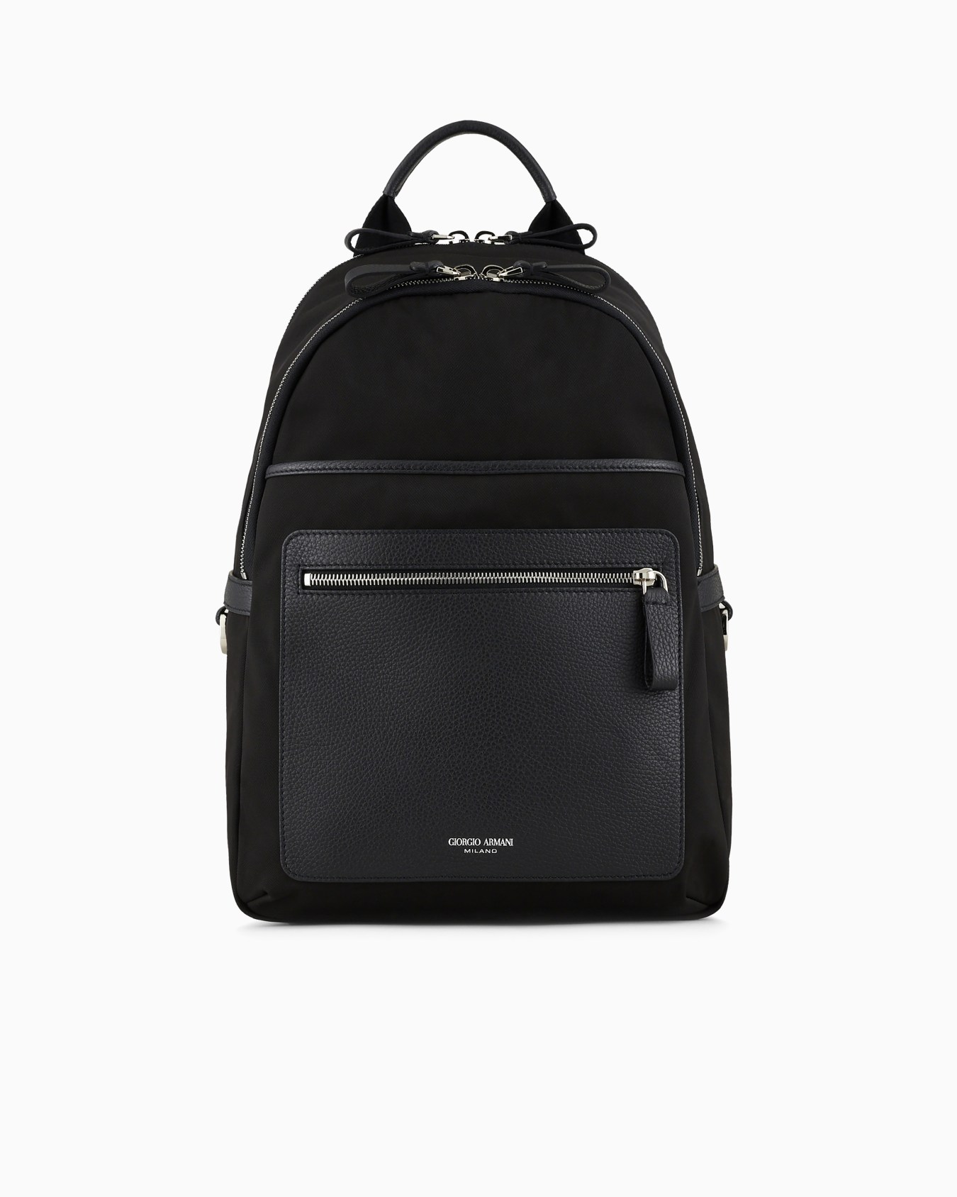 Recycled-nylon and pebbled-leather backpack ASV Slide 0
