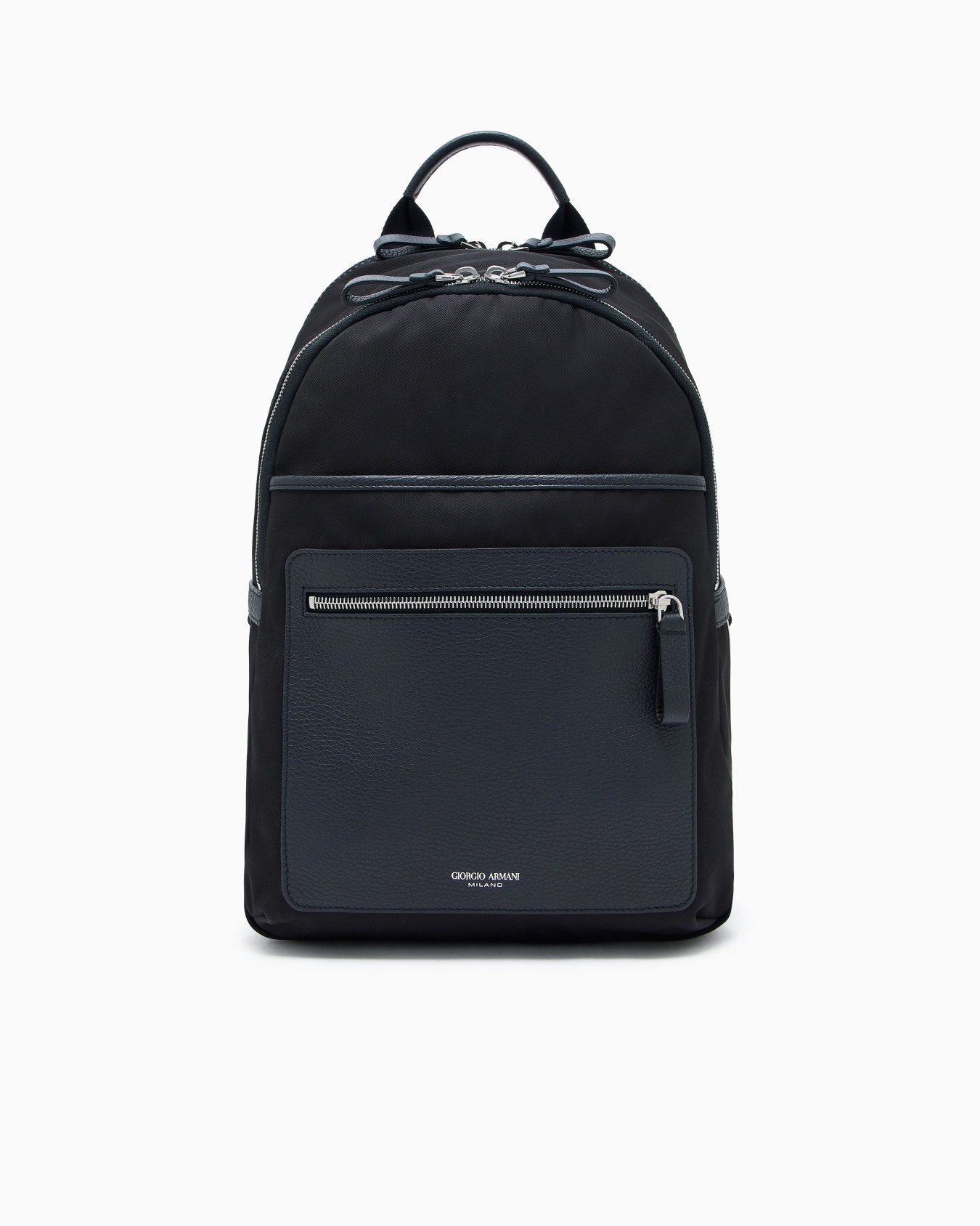 Recycled-nylon and pebbled-leather backpack ASV Slide 0