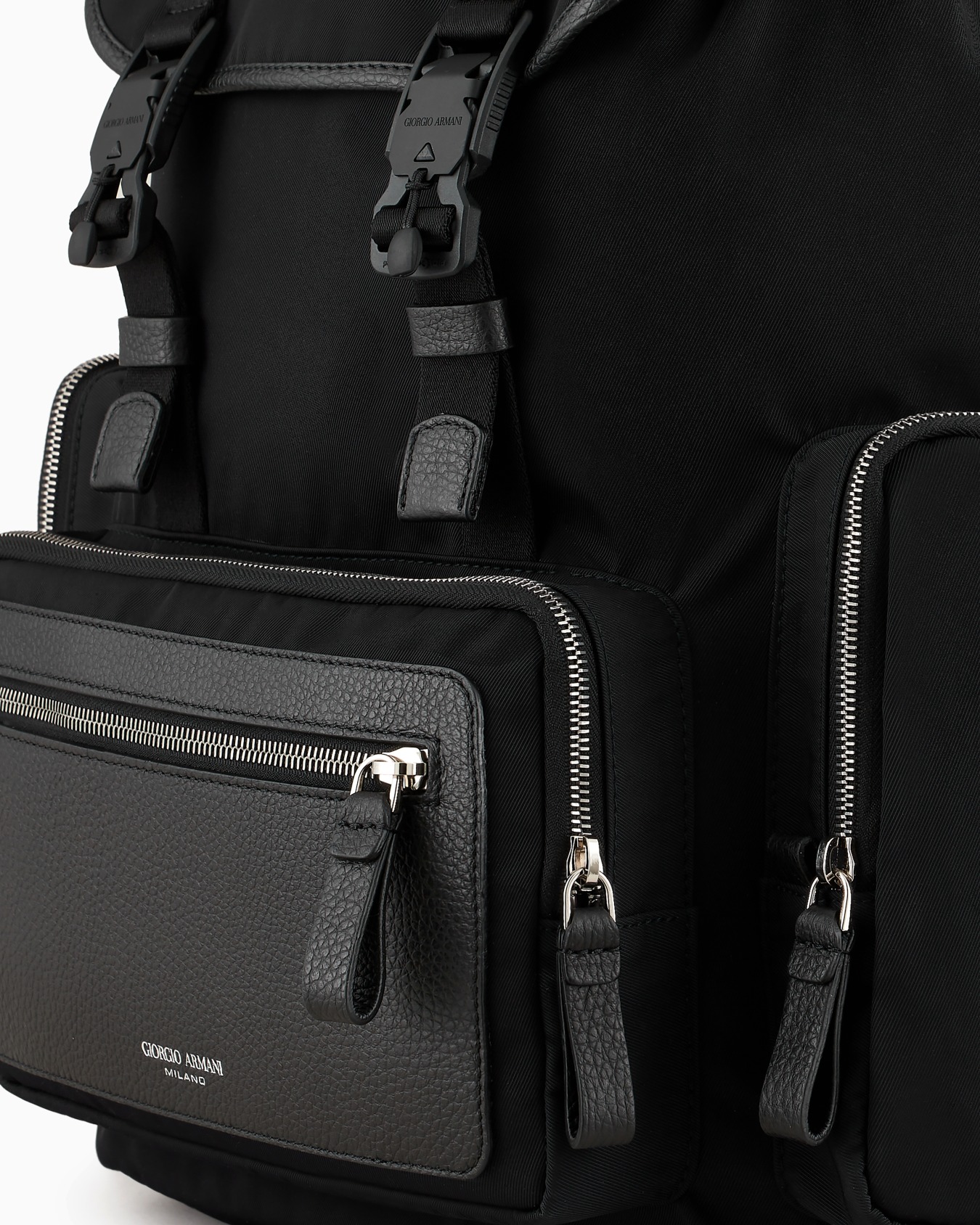 Sac à dos en nylon recyclé et cuir grainé ASV Diapositive 4