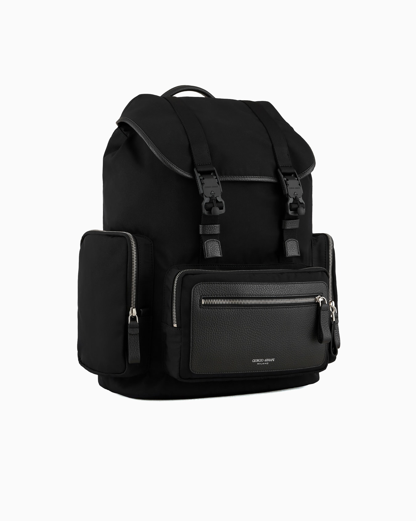 Sac à dos en nylon recyclé et cuir grainé ASV Diapositive 1