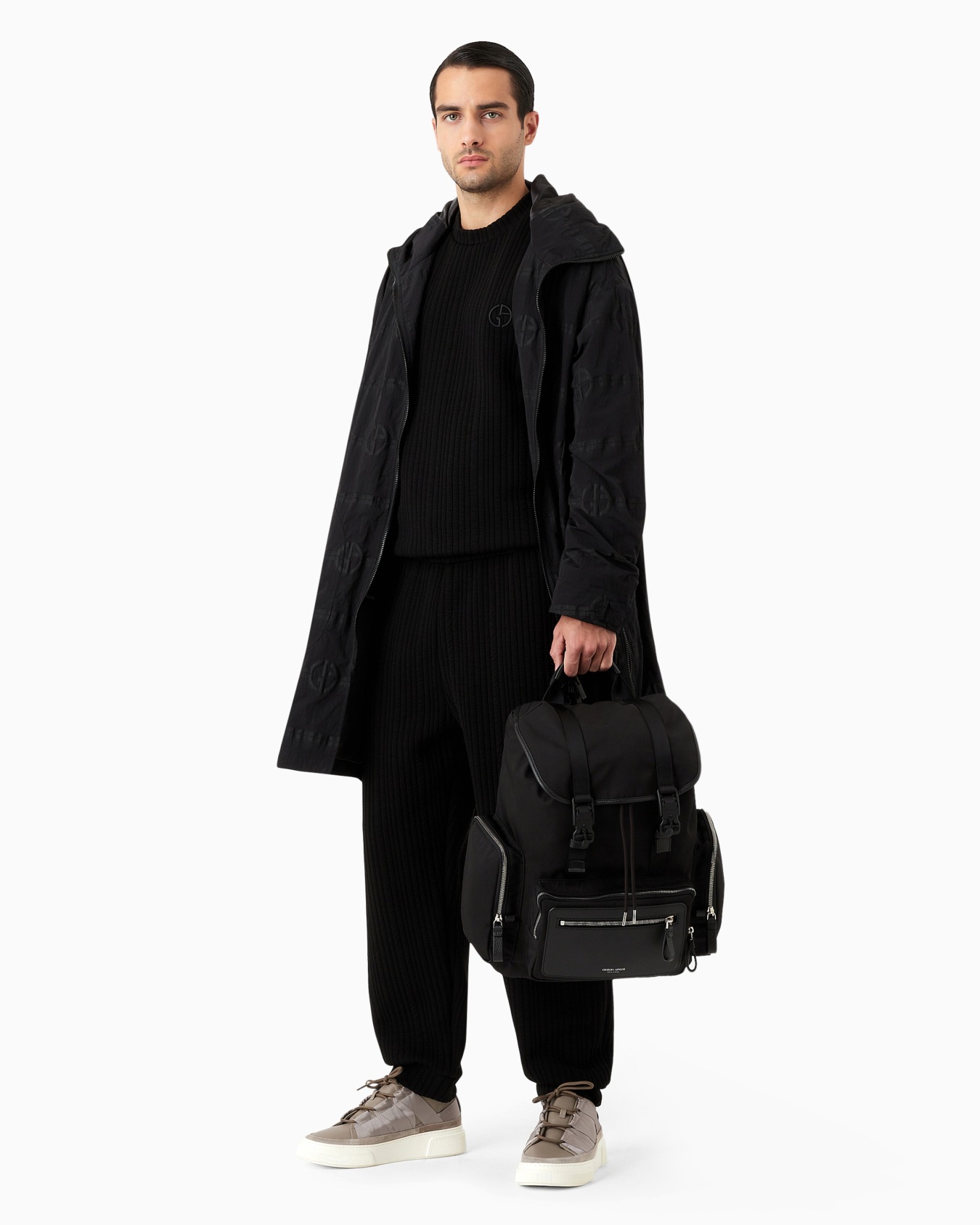 Sac à dos en nylon recyclé et cuir grainé ASV Diapositive 5