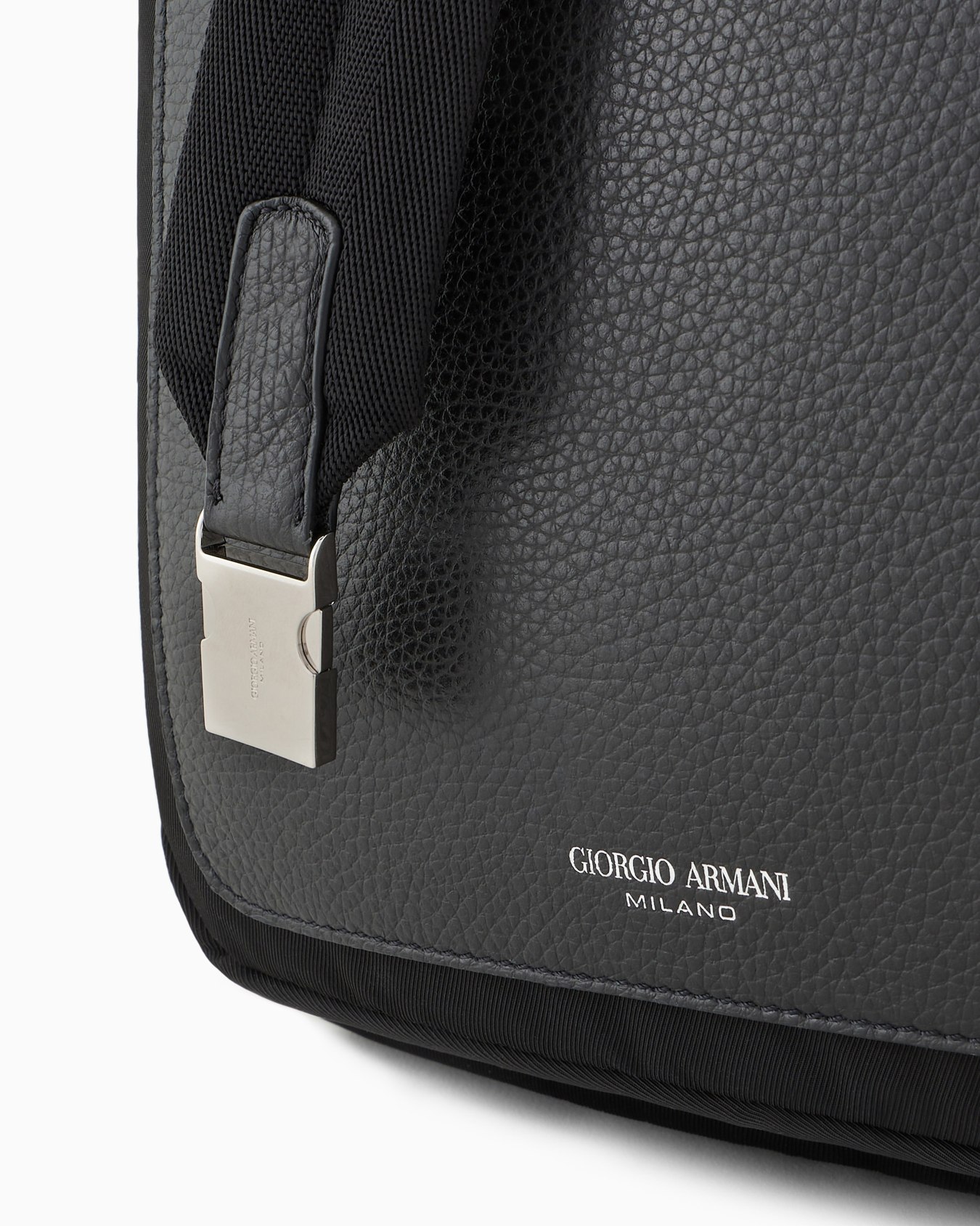 ASV nylon and pebbled-leather backpack Slide 5