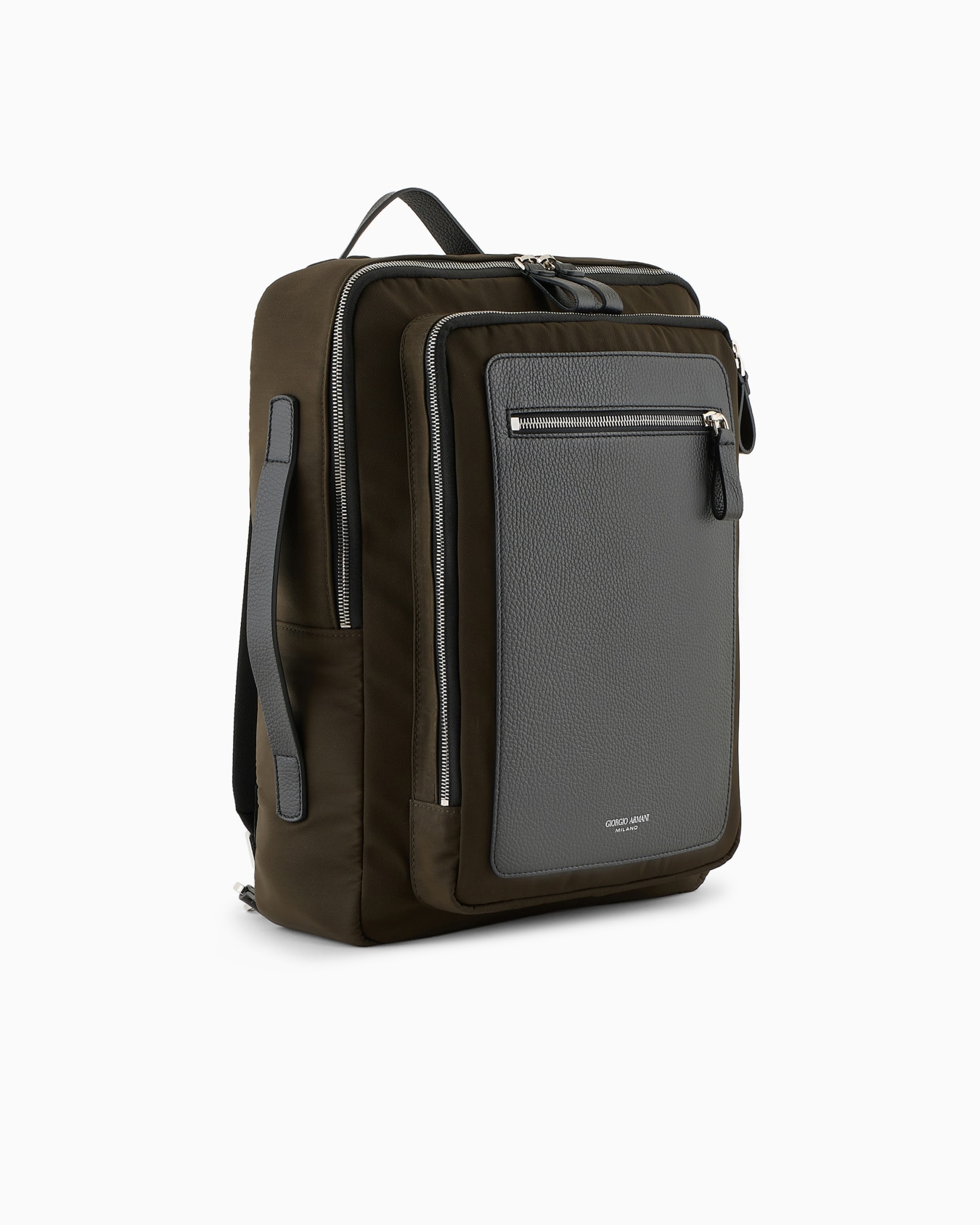 ASV nylon and pebbled-leather backpack Slide 1