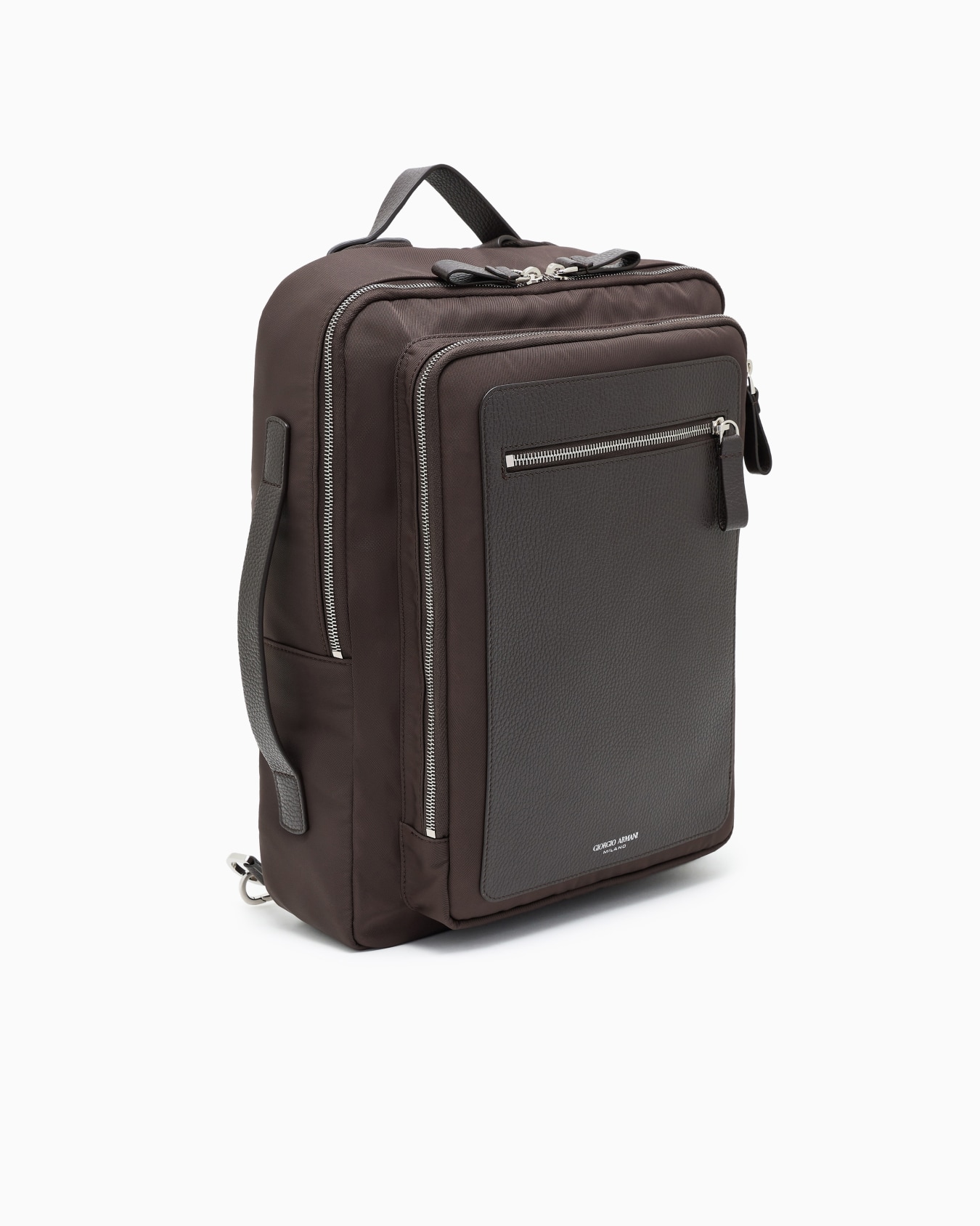 ASV nylon and pebbled-leather backpack Slide 1