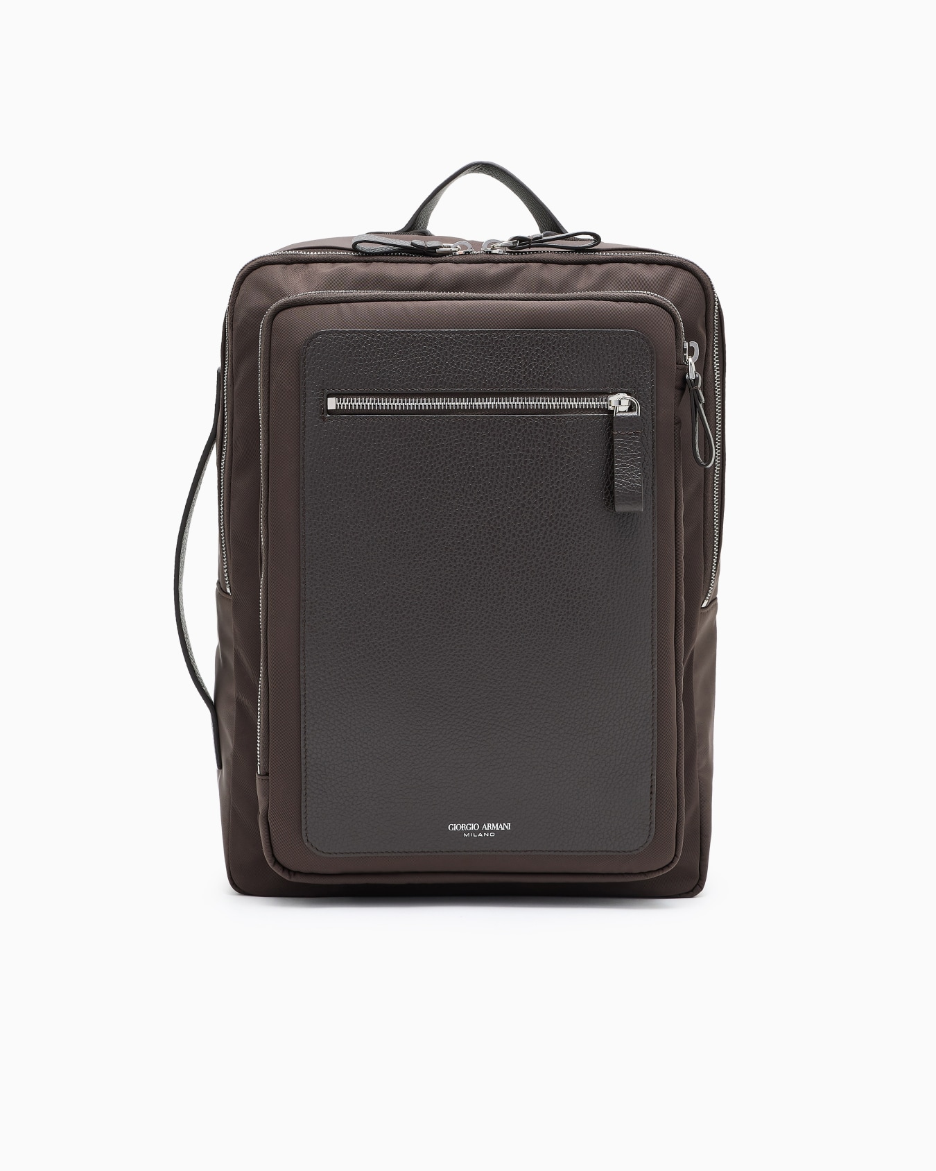 ASV nylon and pebbled-leather backpack Slide 0