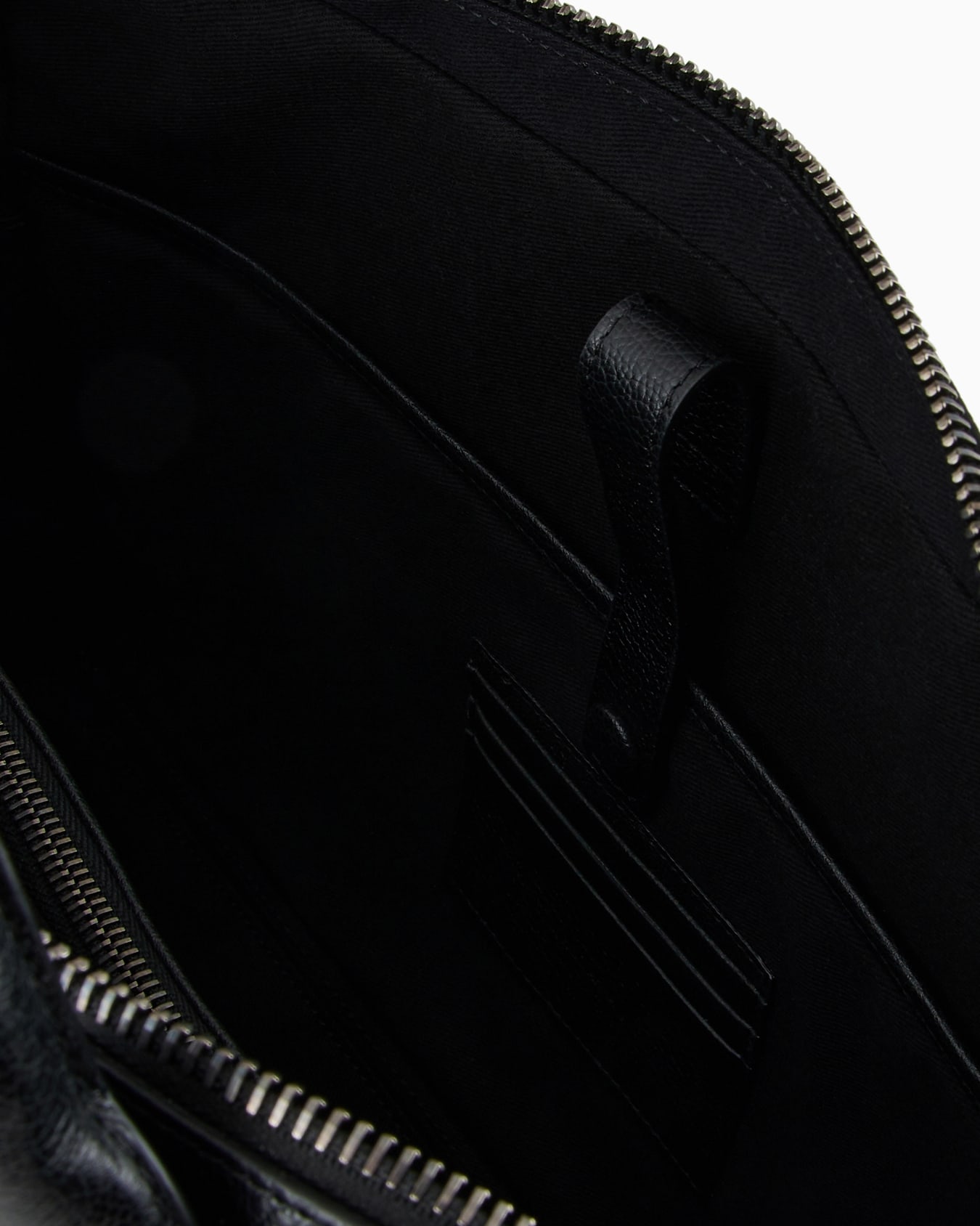 Pebbled leather briefcase Slide 3