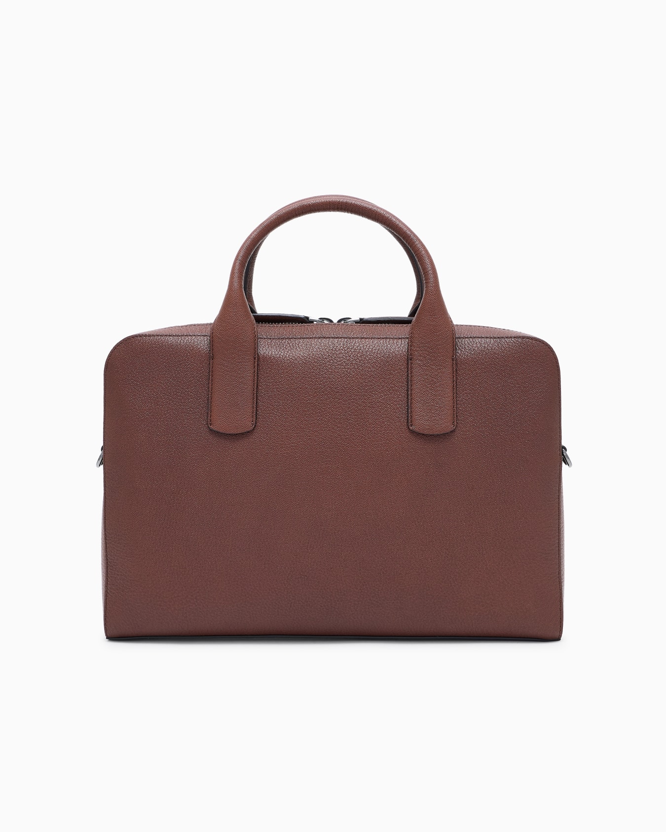 Pebbled leather briefcase Slide 2