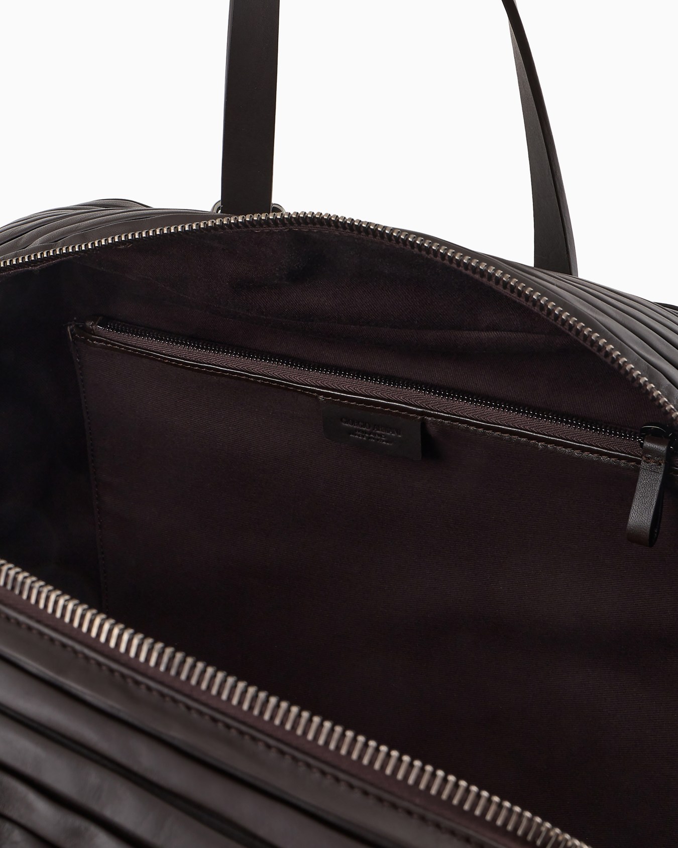 Pleated nappa-leather duffel bag Slide 3