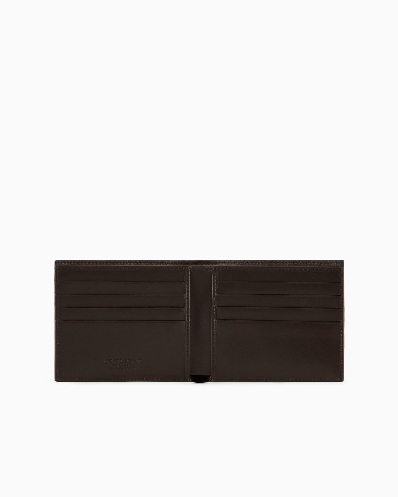 Nappa-leather bifold wallet with embroidered logo Slide 2