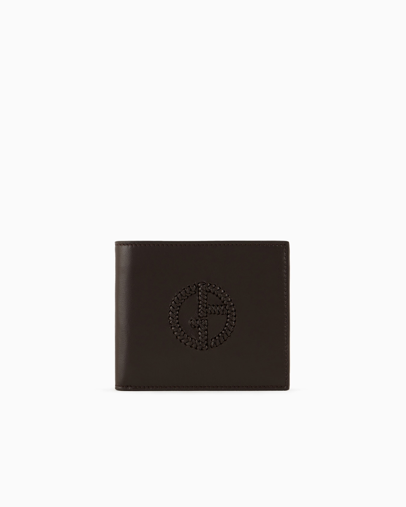 Nappa-leather bifold wallet with embroidered logo Slide 0
