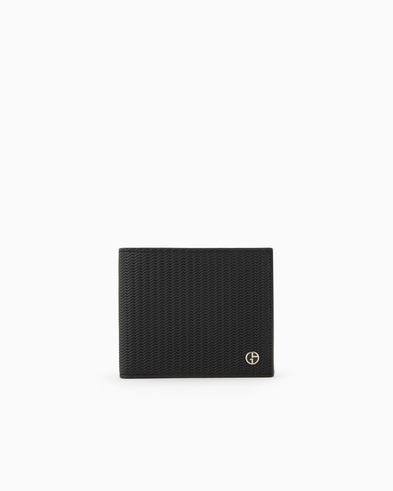 Bifold wallet in embossed leather Slide 0