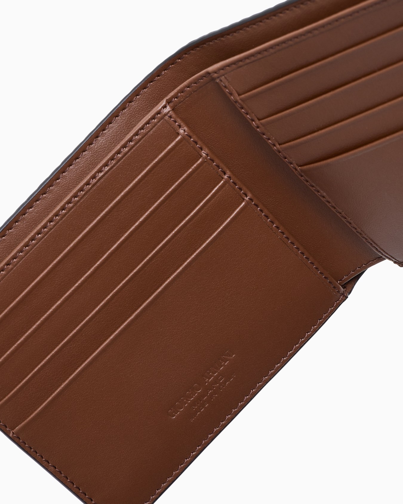 Portefeuille à deux volets en cuir imprimé Diapositive 3