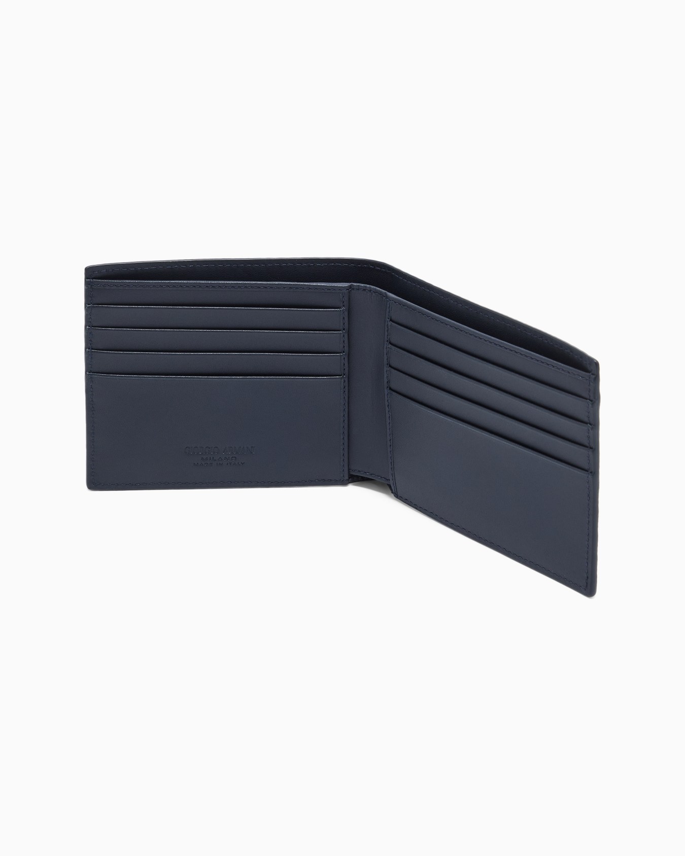 Bifold wallet in embossed leather Slide 3