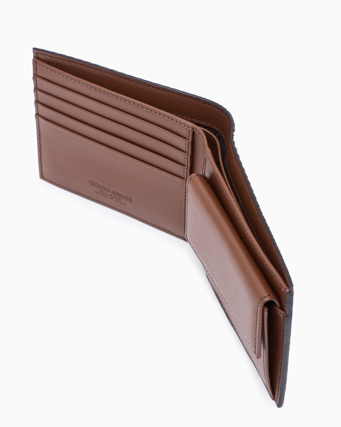 Bifold wallet in embossed leather Slide 3