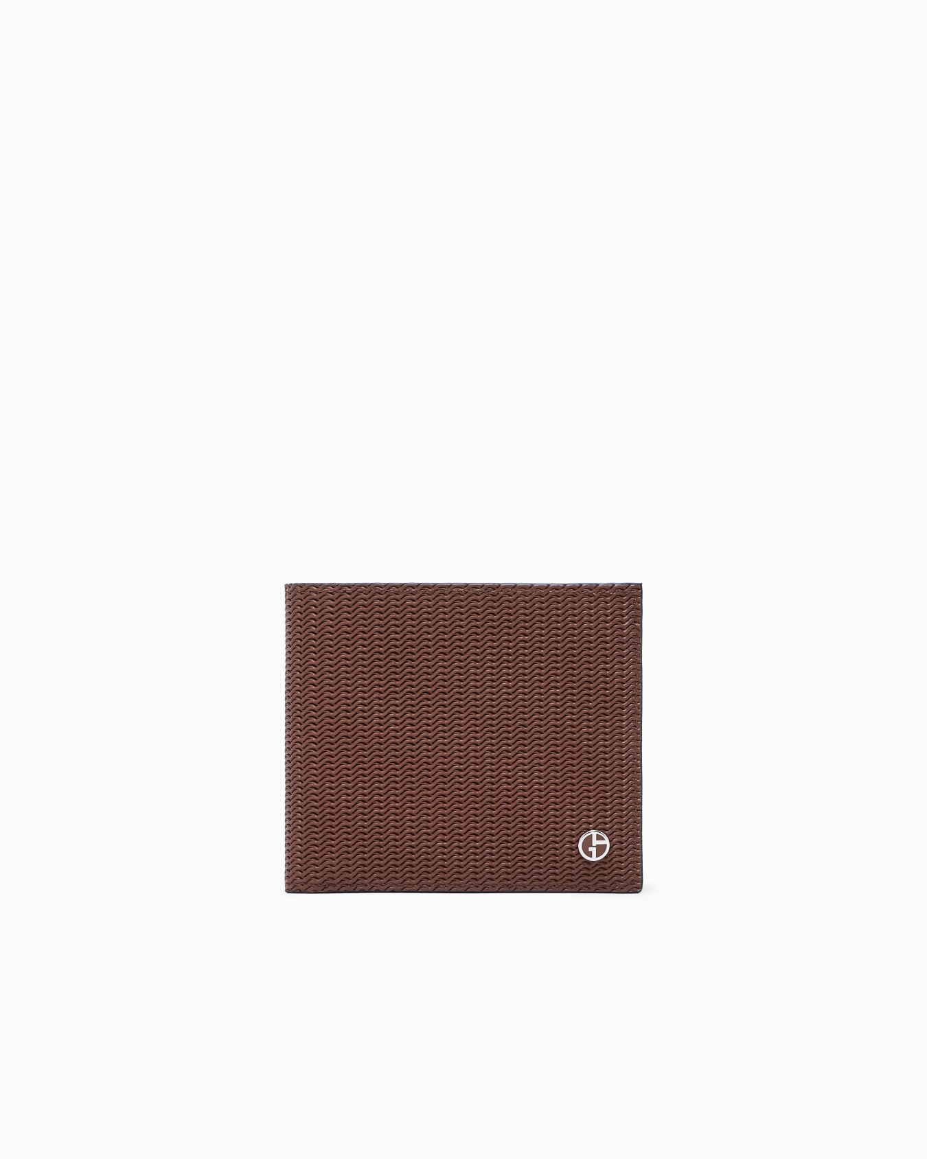 Bifold wallet in embossed leather Slide 0