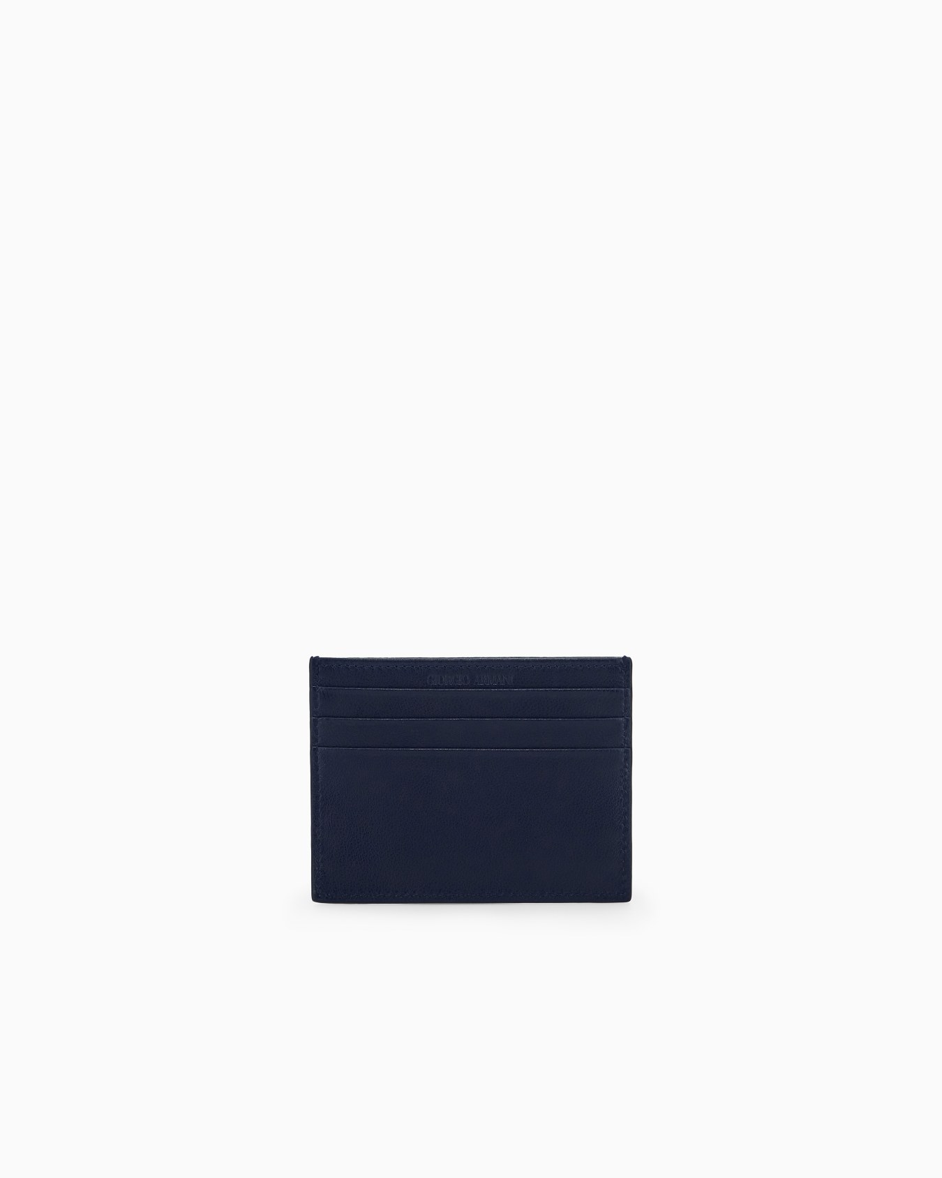 Credit card holder in nappa leather with an embossed logo Slide 1
