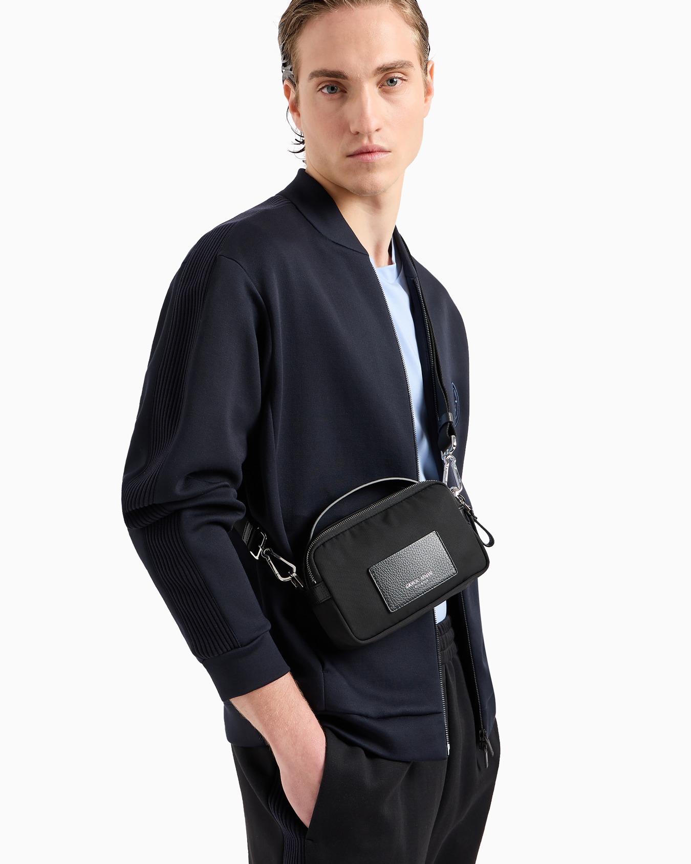 ASV mini crossbody bag in nylon and leather Slide 5