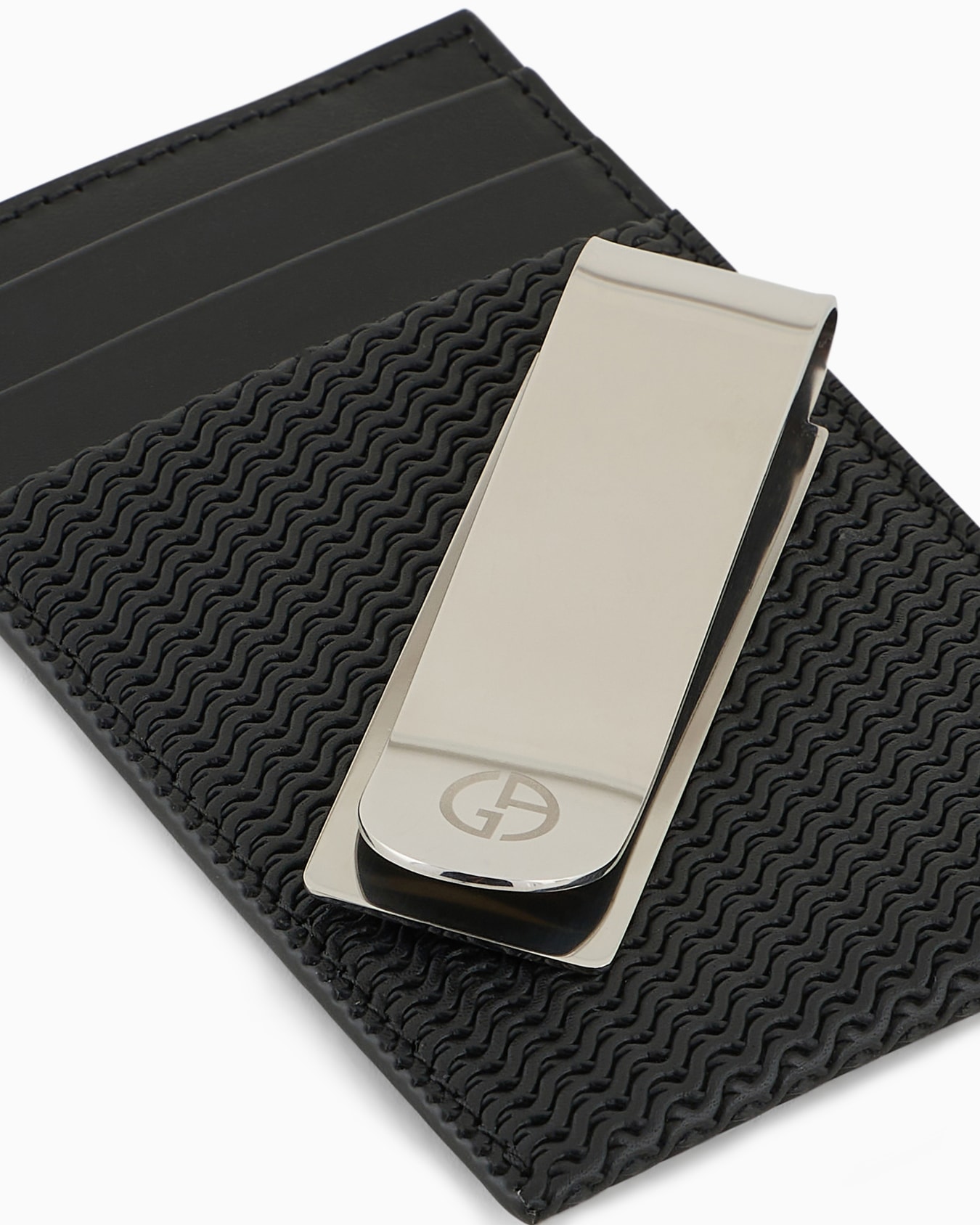 Card holder in embossed leather Slide 2
