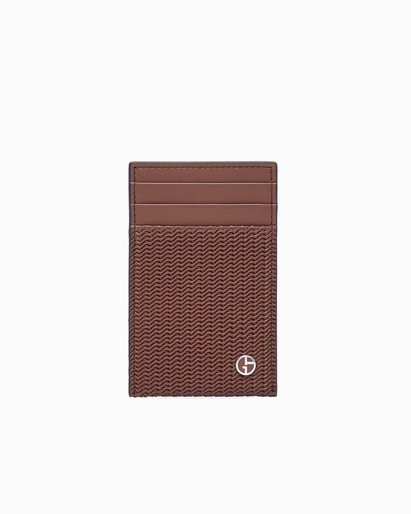 Card holder in embossed leather Slide 0