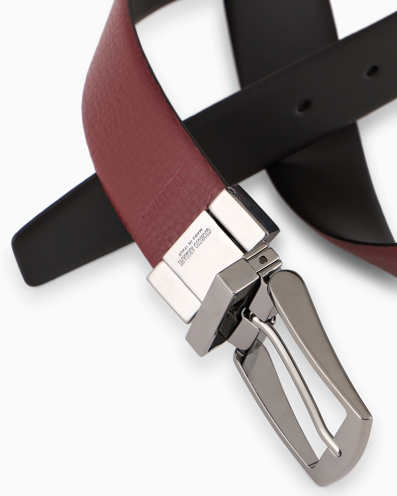 リバーシブル レザーベルト スライドする 1