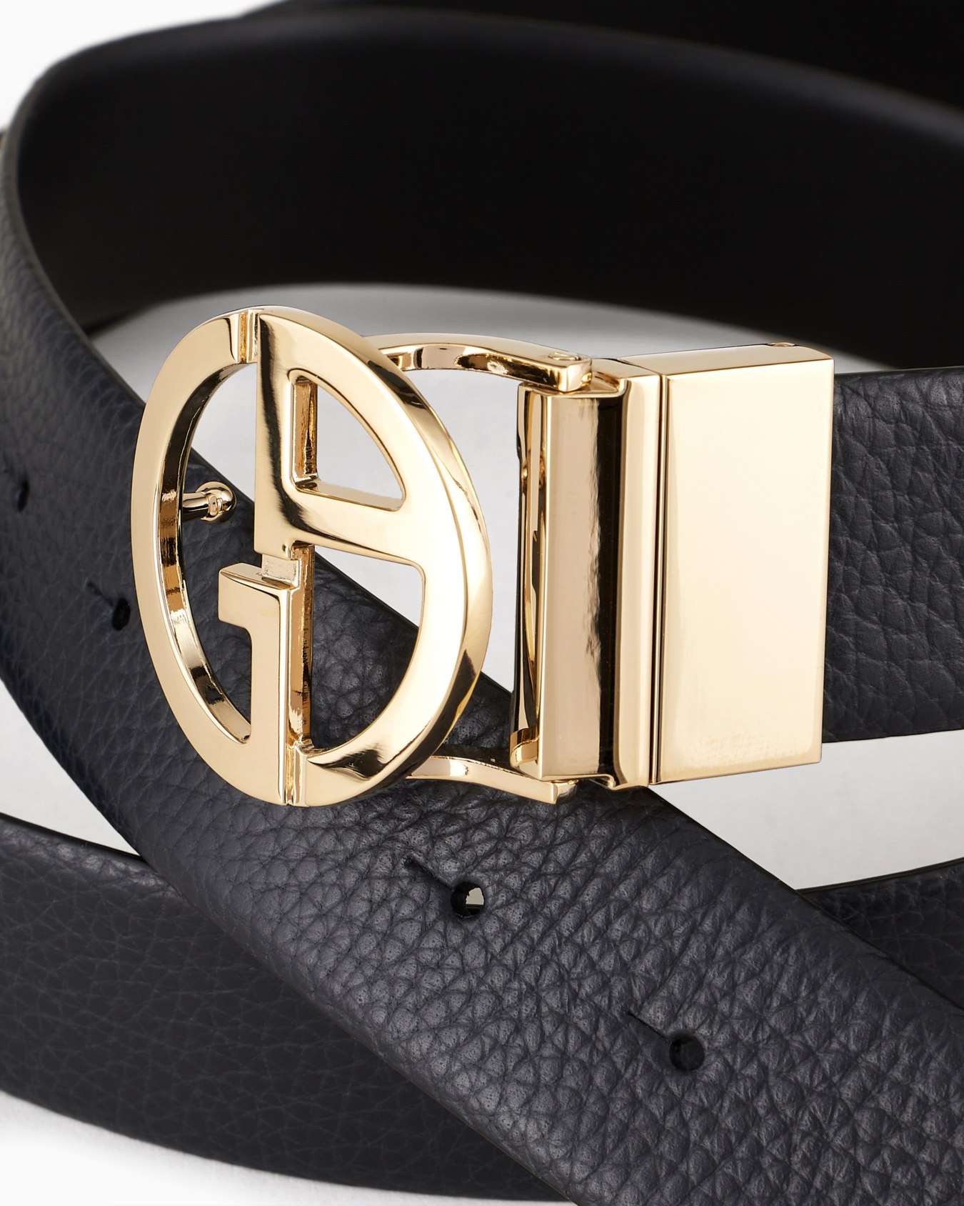 Ceinture réversible en cuir bicolore Diapositive 1