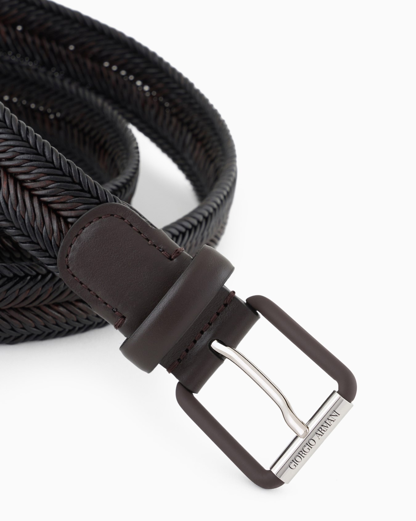 Woven leather belt Slide 1