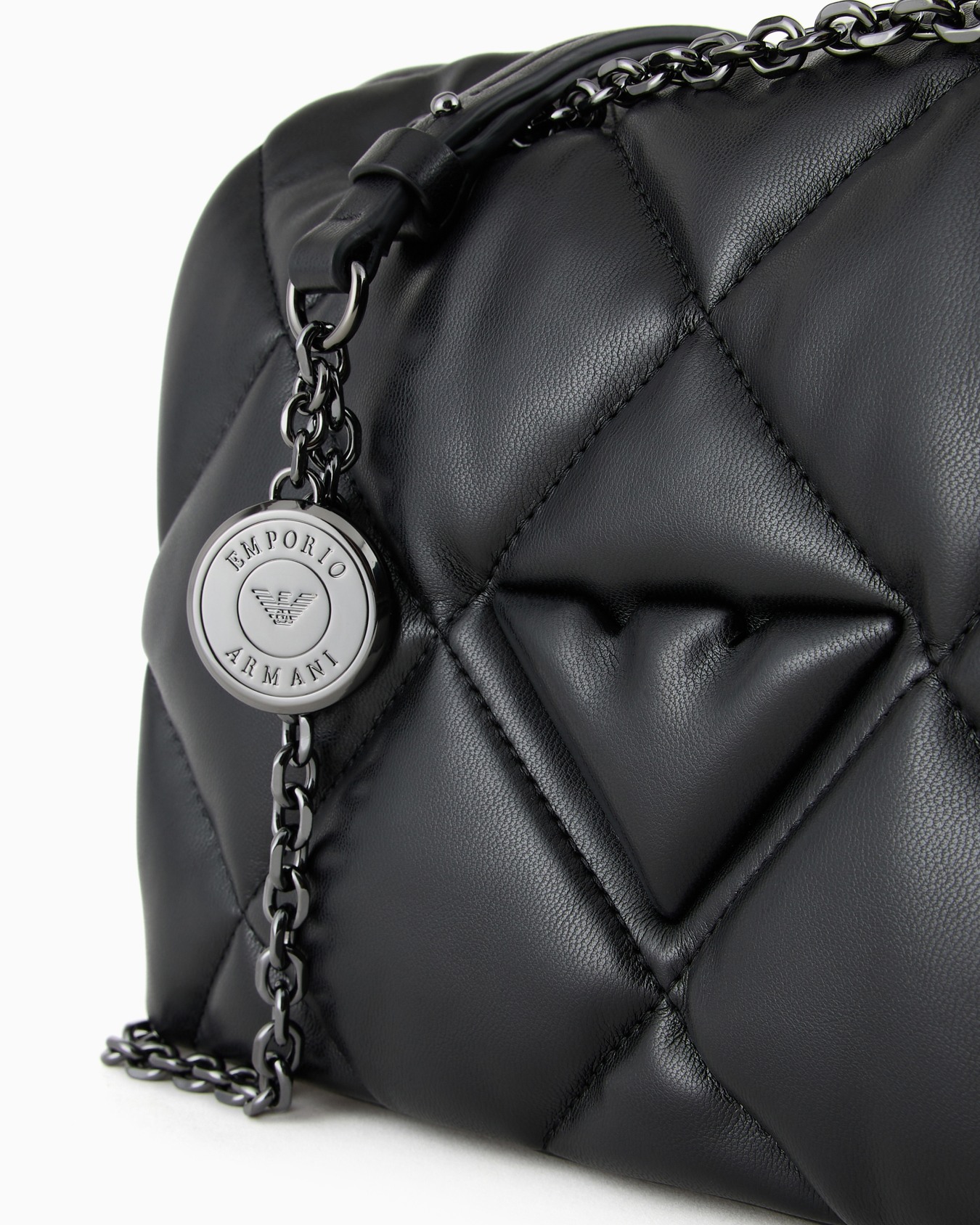 Quilted nappa leather-effect shopper bag with flap Slide 4