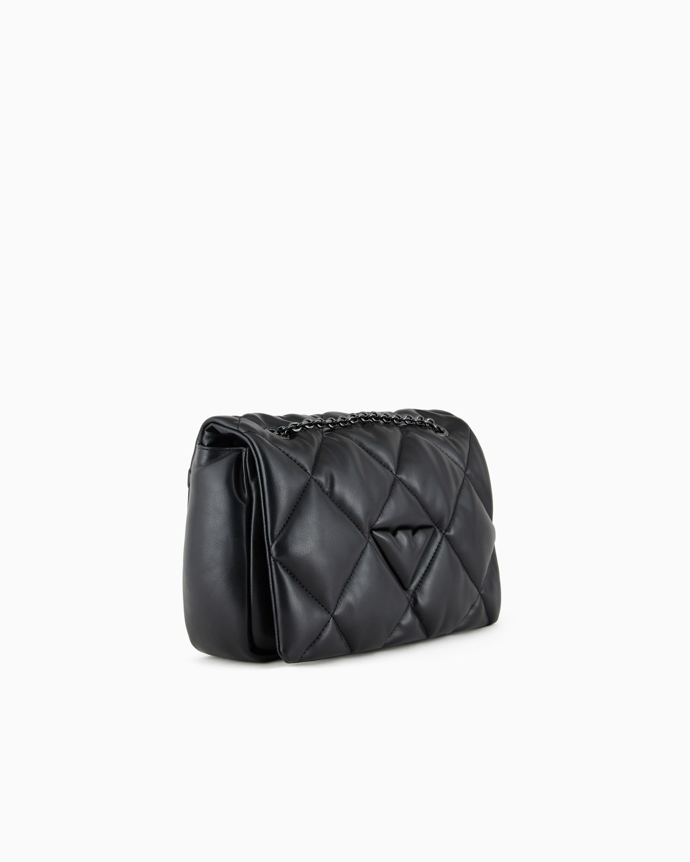 Quilted nappa leather-effect shopper bag with flap Slide 1