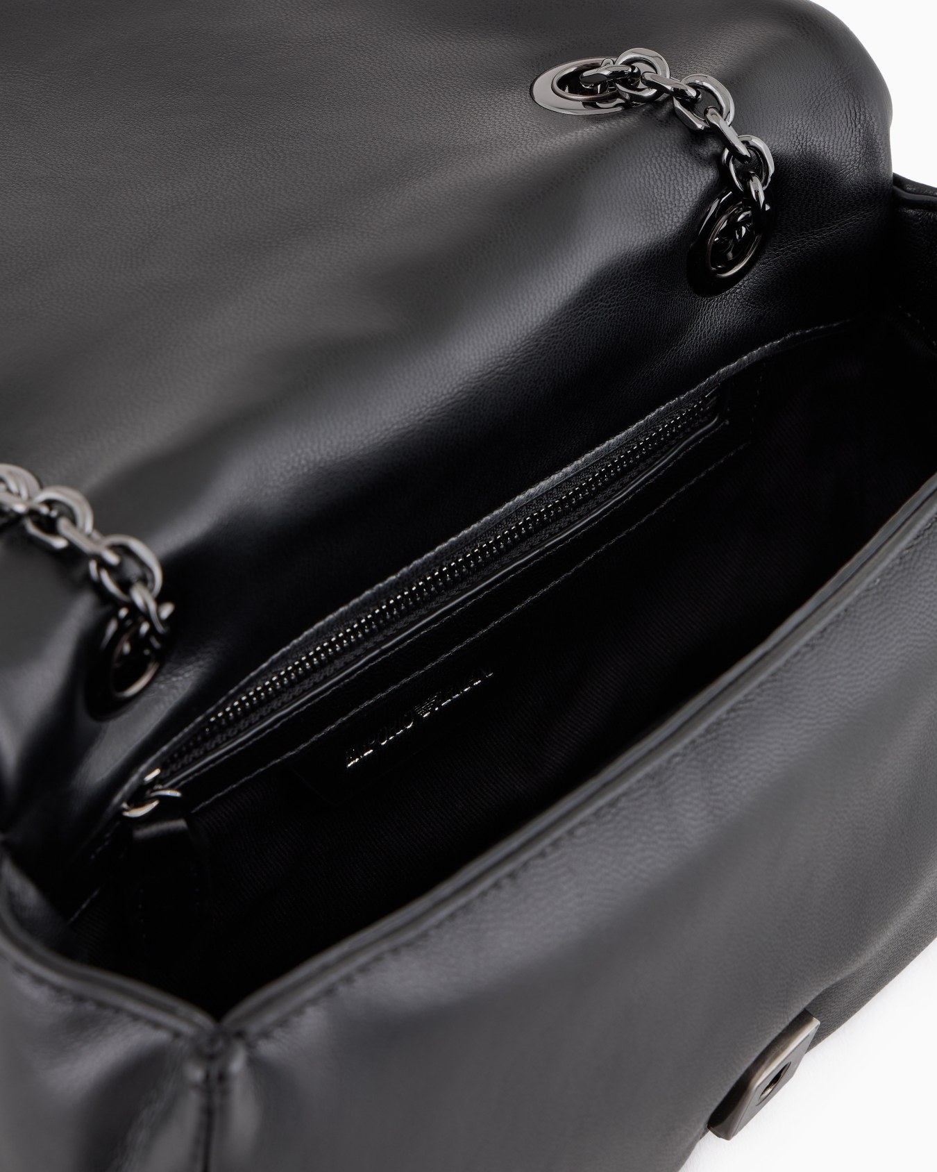 Quilted nappa leather-effect mini bag with flap Slide 3