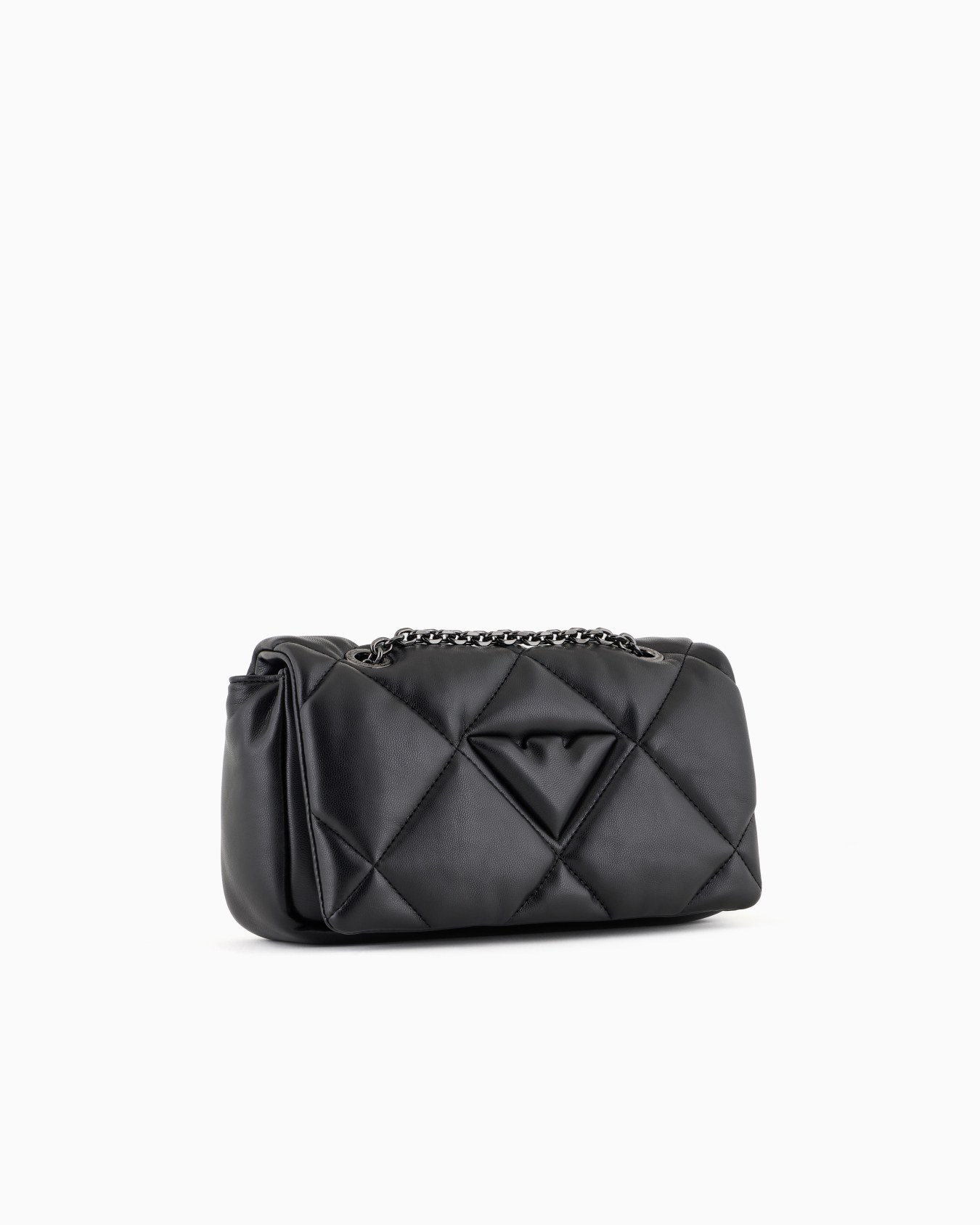 Quilted nappa leather-effect mini bag with flap Slide 1