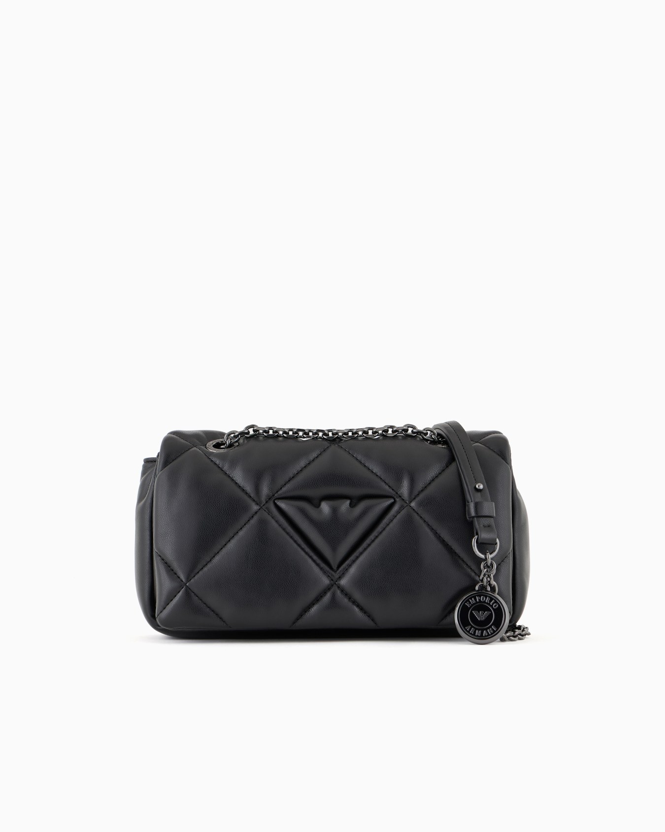 Quilted nappa leather-effect mini bag with flap Slide 0