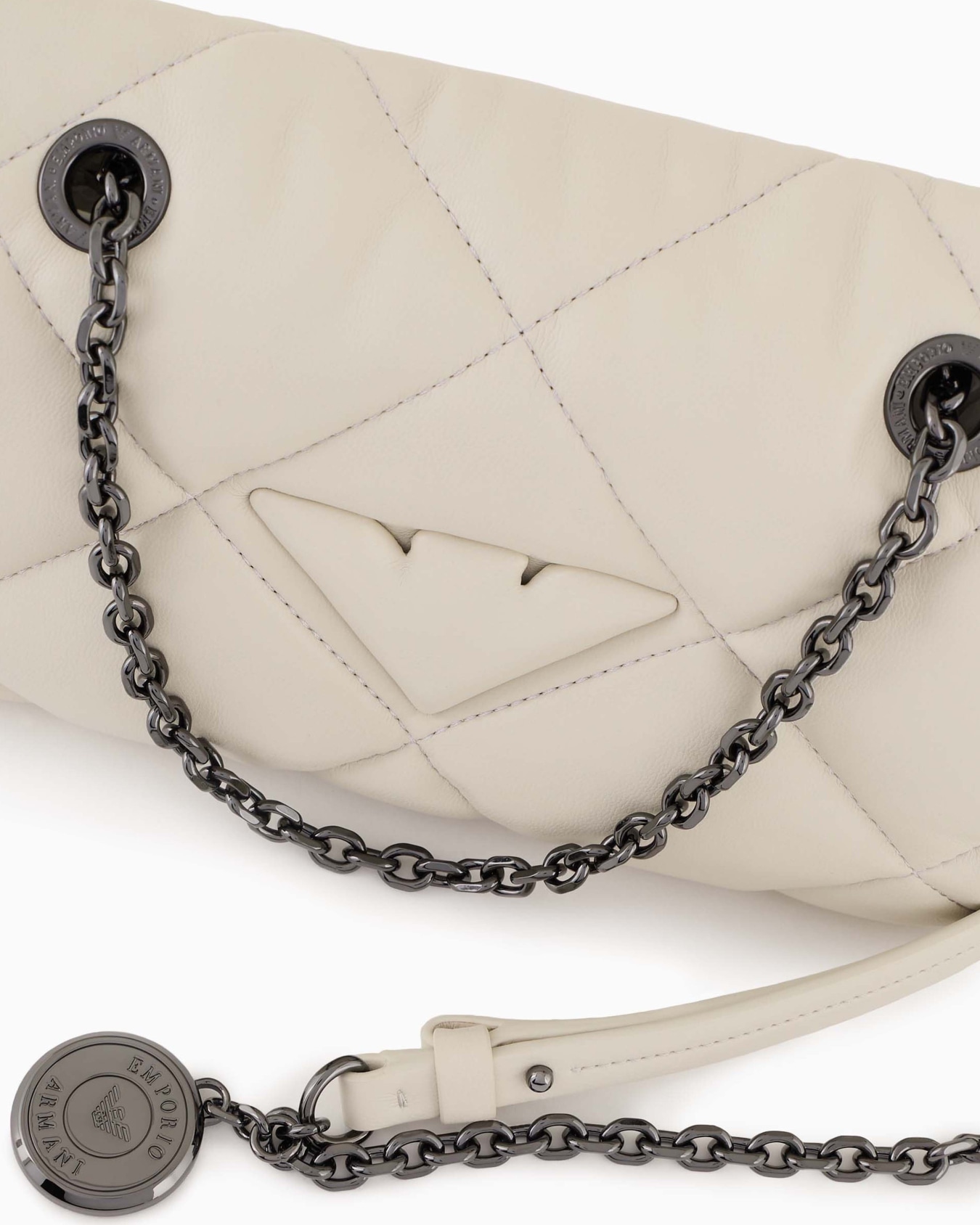 Quilted nappa leather-effect mini bag with flap Slide 4