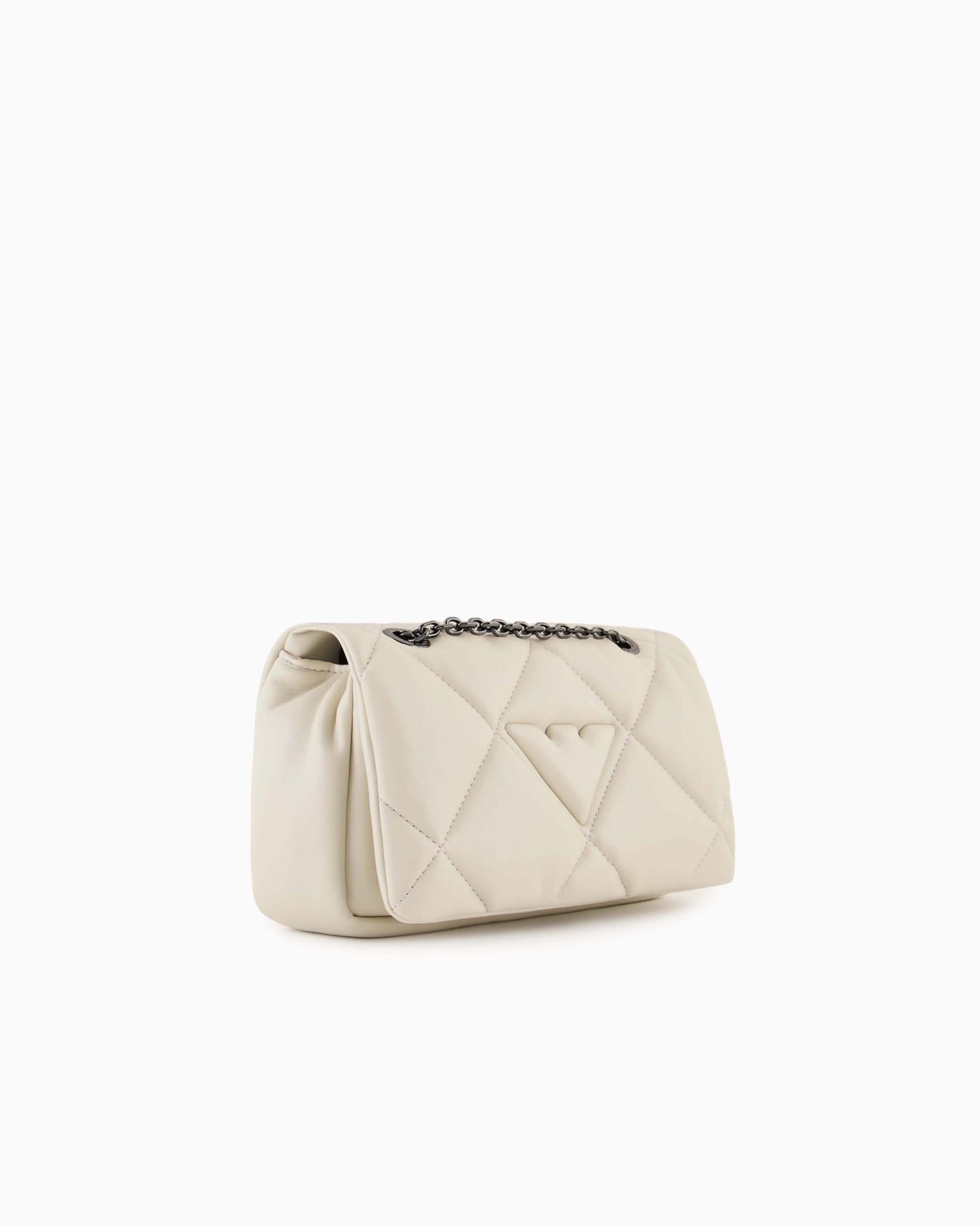 Quilted nappa leather-effect mini bag with flap Slide 1