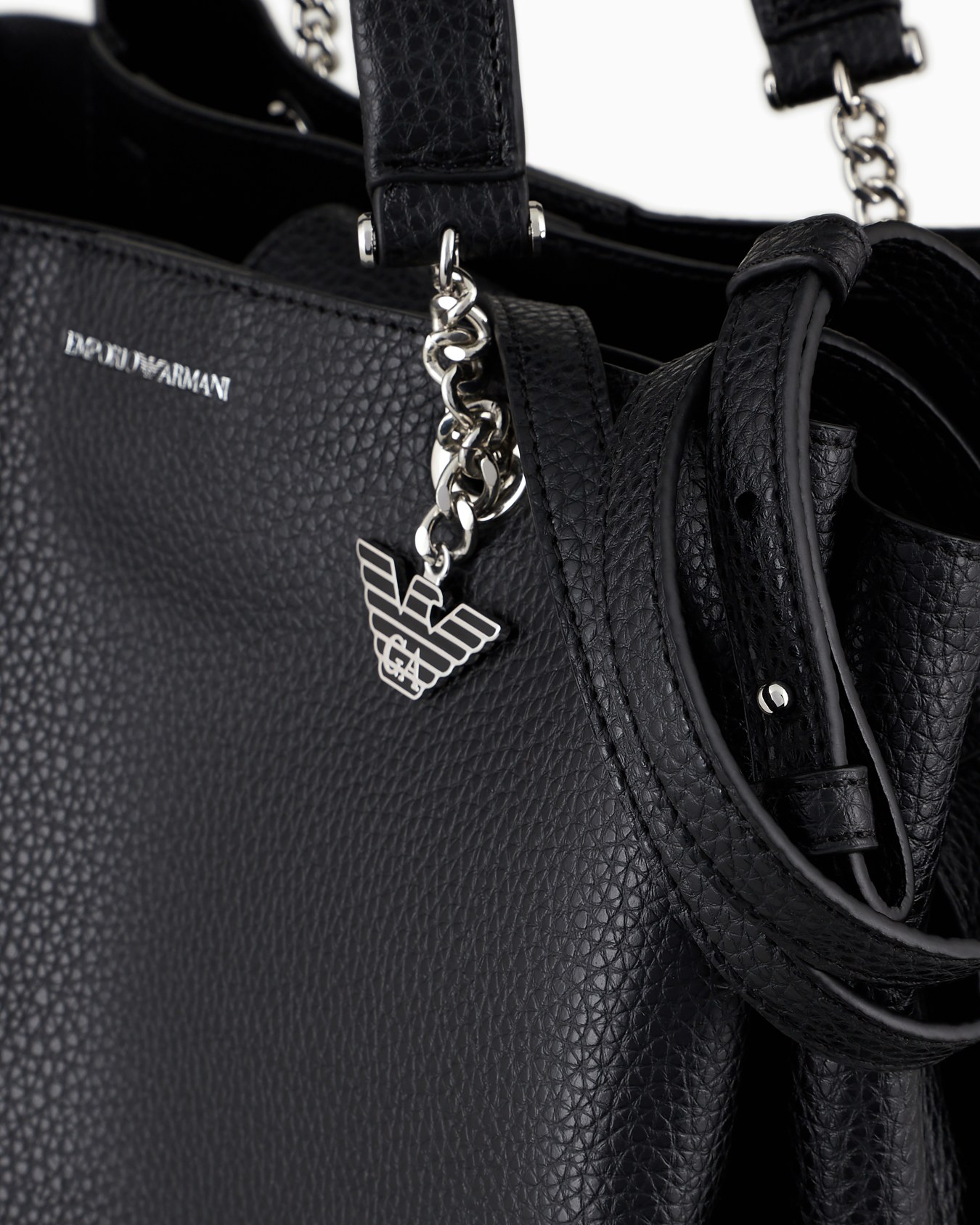 Palmellato leather-effect shopper bag with eagle charm Slide 5