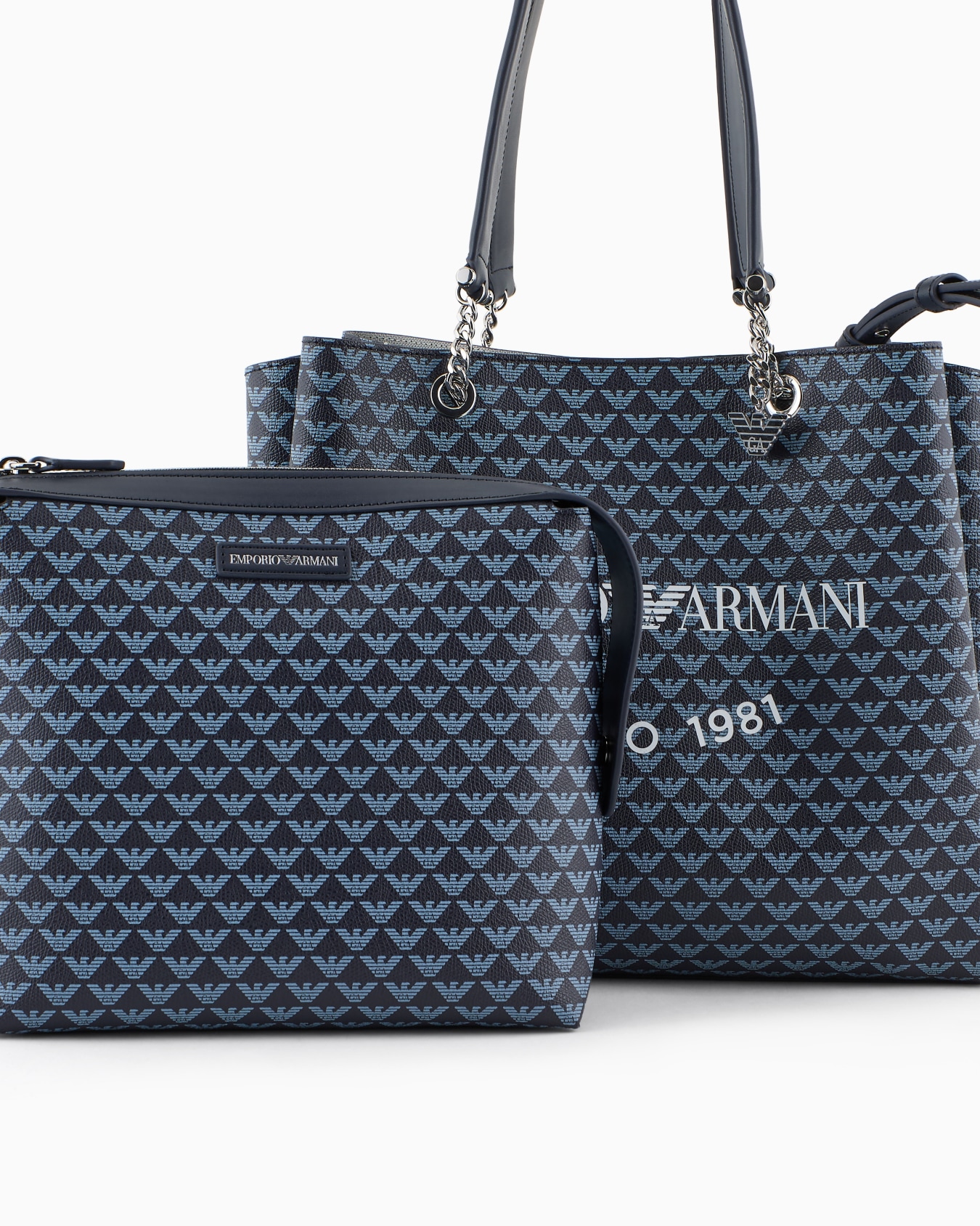 All-over eagle shopper bag with eagle charm Slide 5