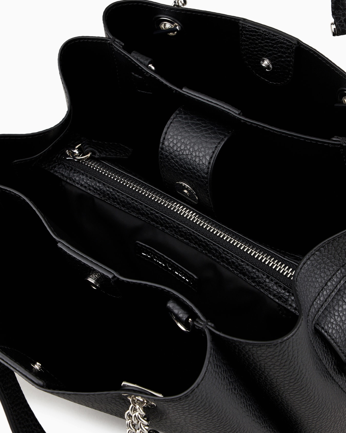 Palmellato leather-effect handbag with eagle charm Slide 3