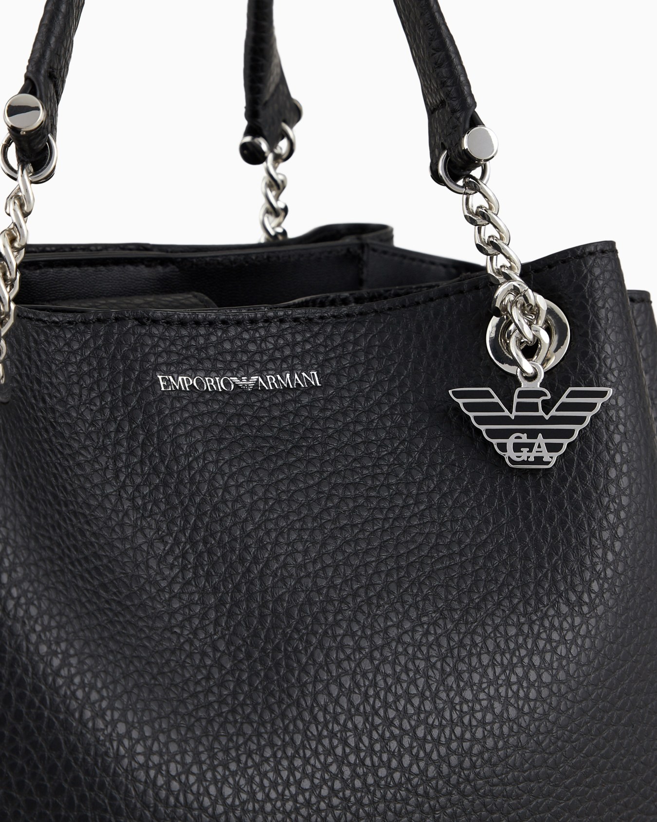 Palmellato leather-effect handbag with eagle charm Slide 4