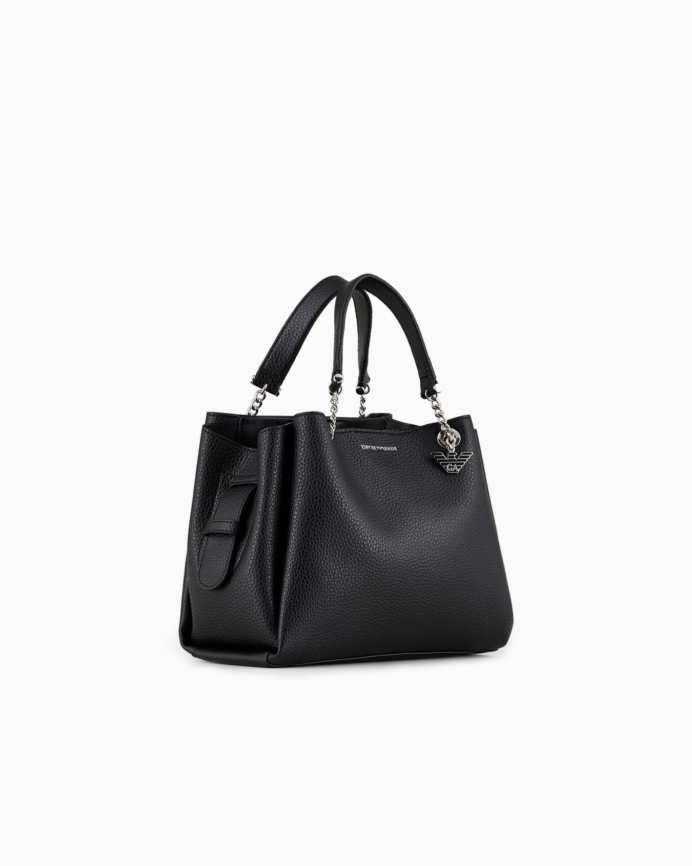 Palmellato leather-effect handbag with eagle charm Slide 1