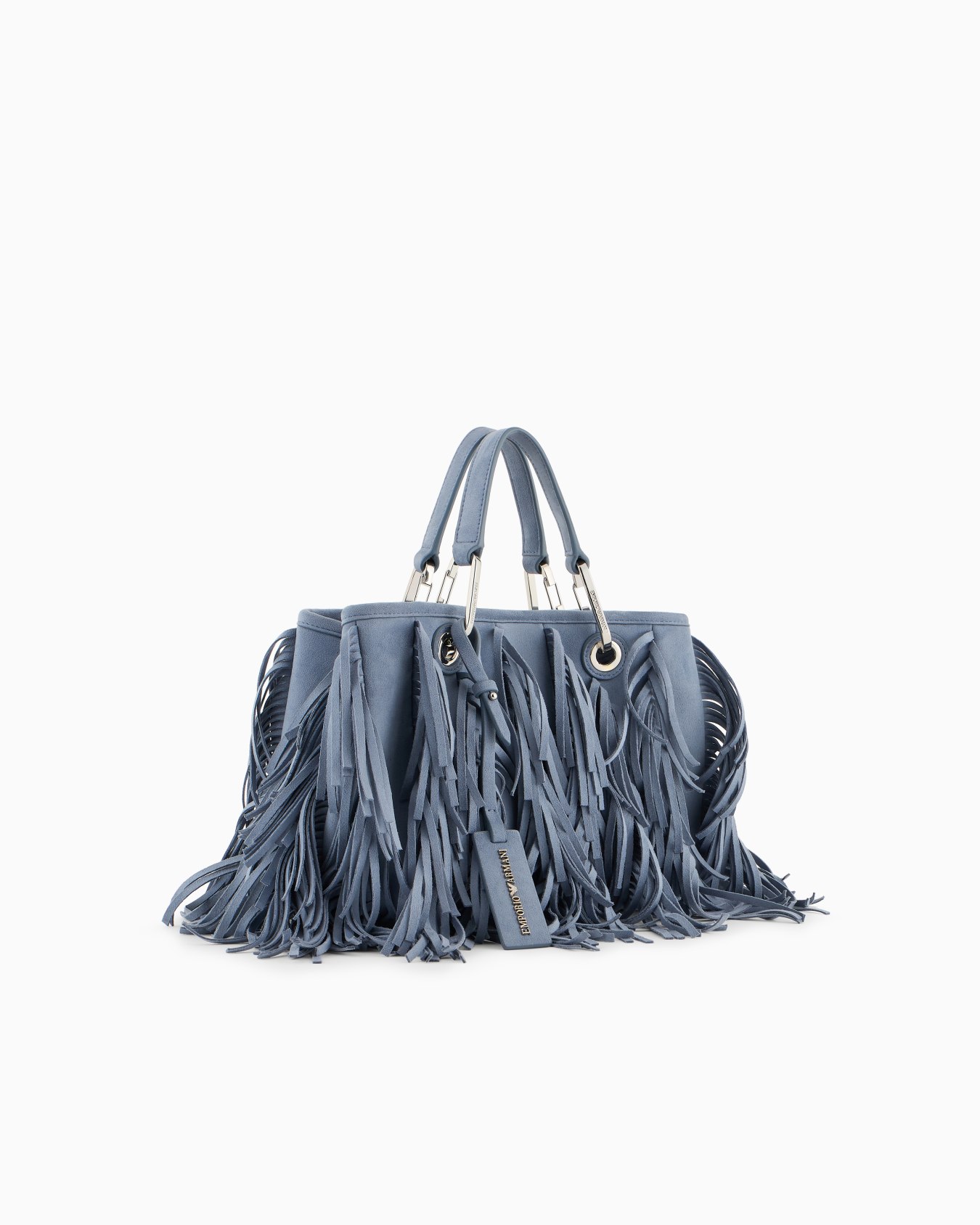 MyEA faux suede shopper bag with fringes Slide 1