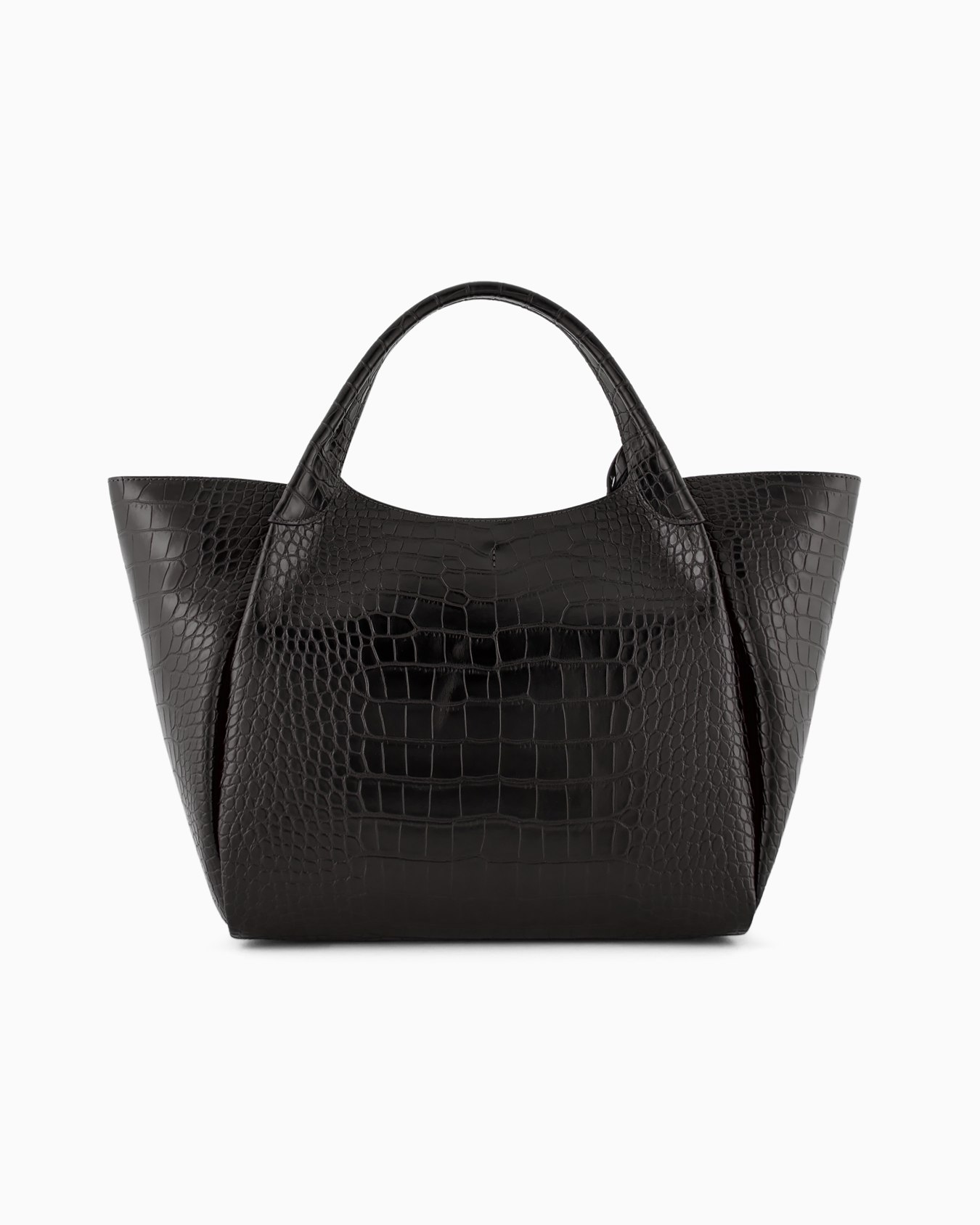 Shopper bag with mock-croc finish and logo charm Slide 2