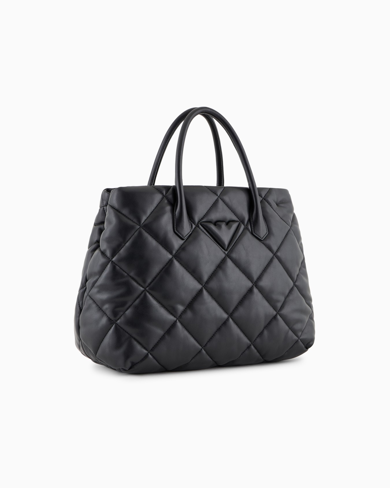 Große Handtasche in gesteppter Nappa-Optik Folie 1