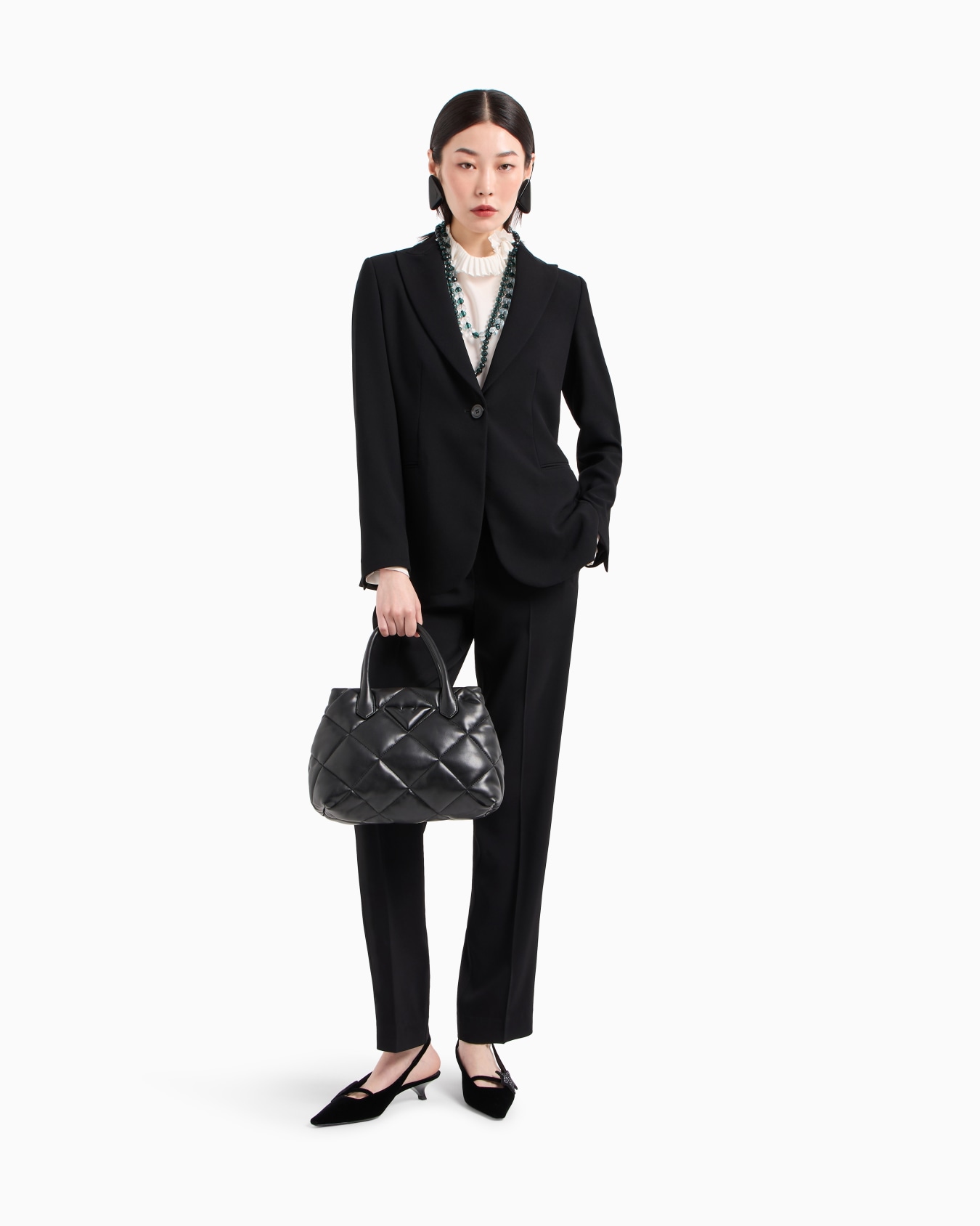 Quilted nappa leather-effect medium handbag Slide 5