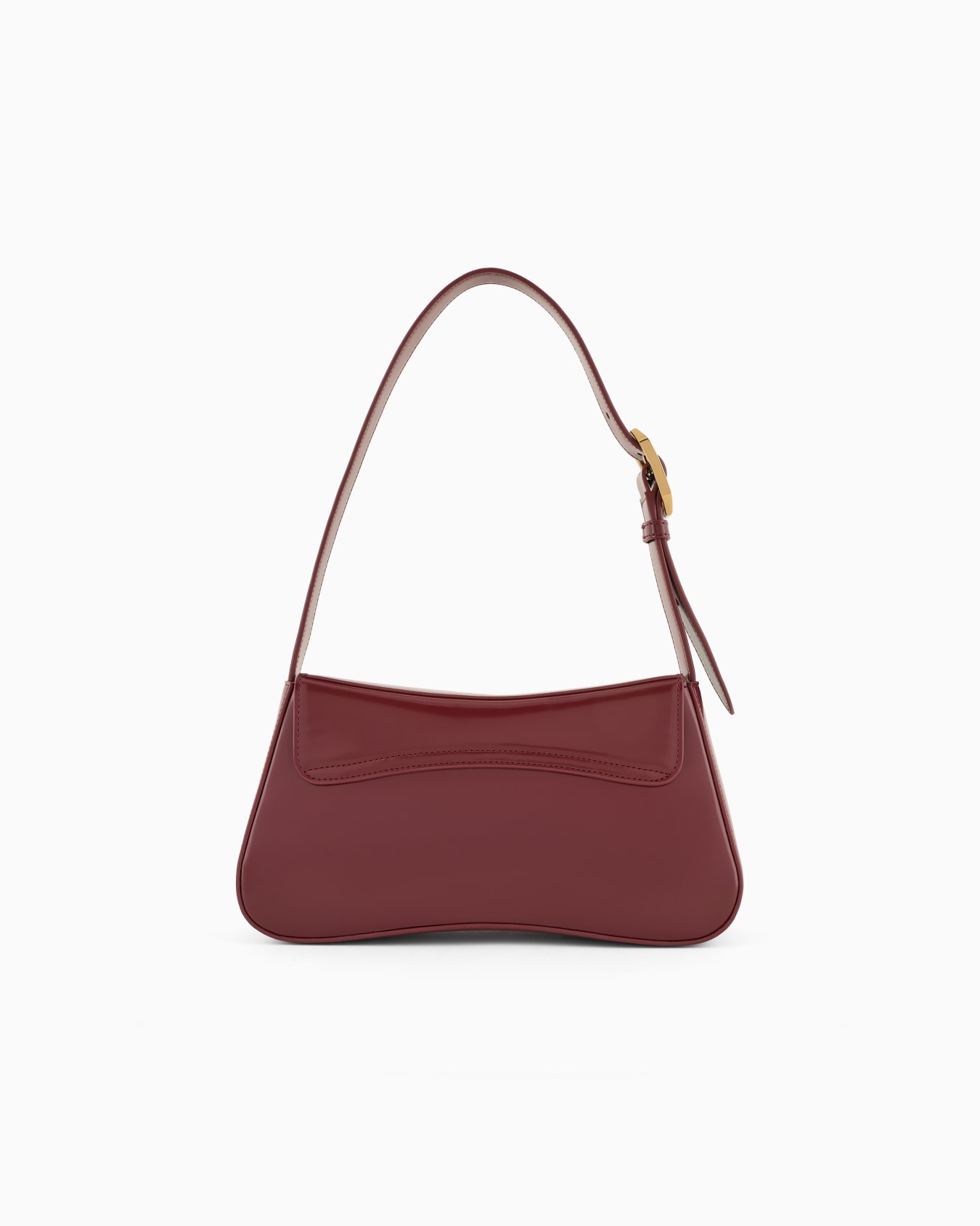 Brushed-finish baguette shoulder bag Slide 2