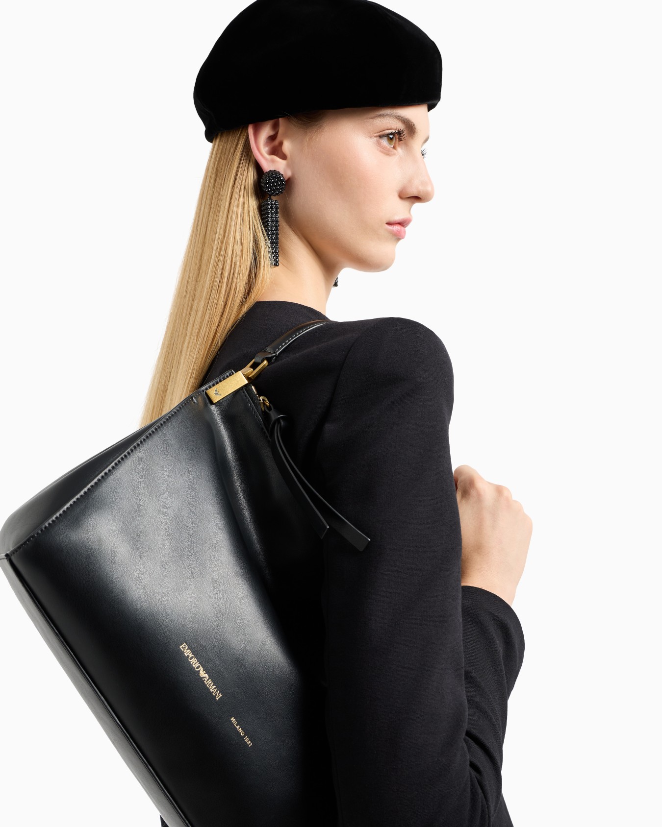 Bolso de mano mediano de piel lisa Diapositiva 6