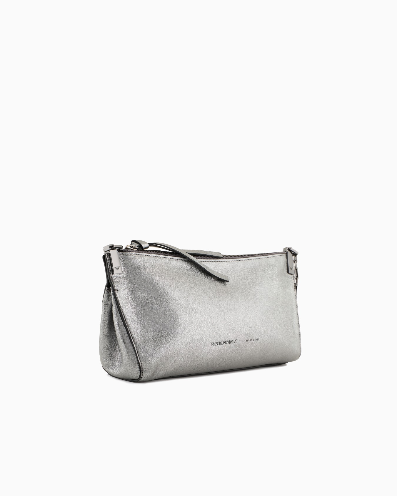 Metallic leather shoulder bag Slide 1