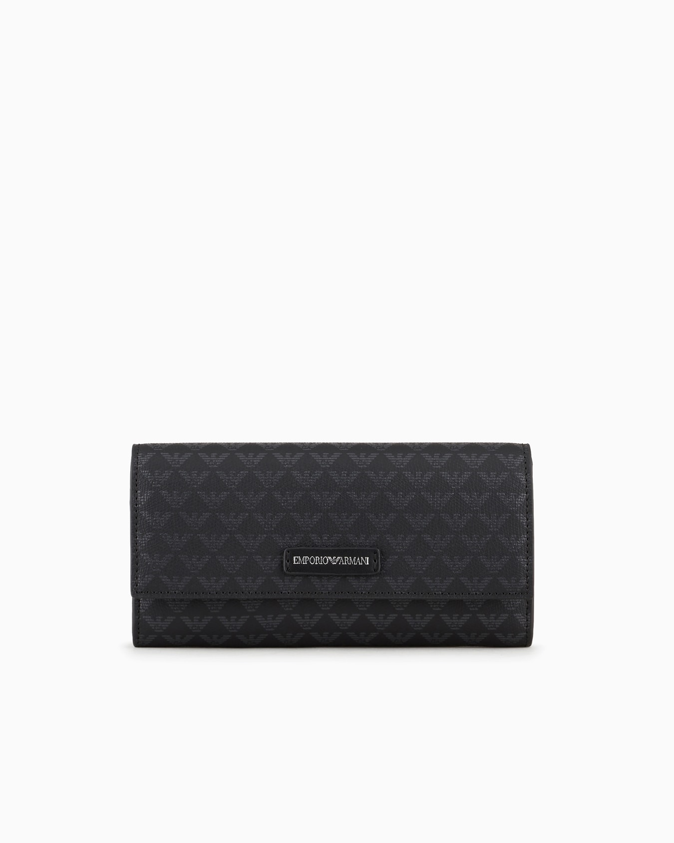 All-over eagle wallet with flap Slide 0