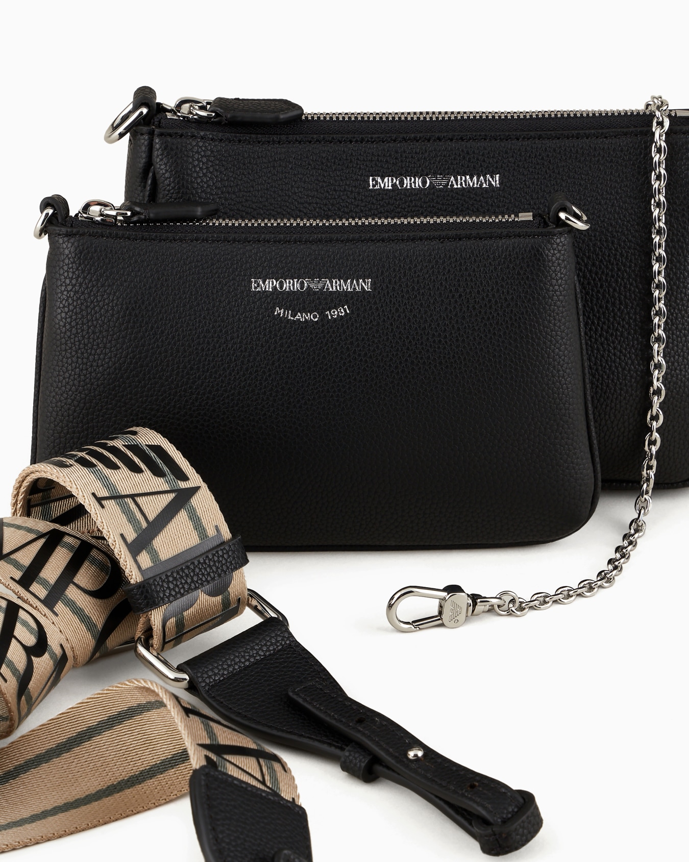 Deer-print double mini bag with shoulder strap Slide 4