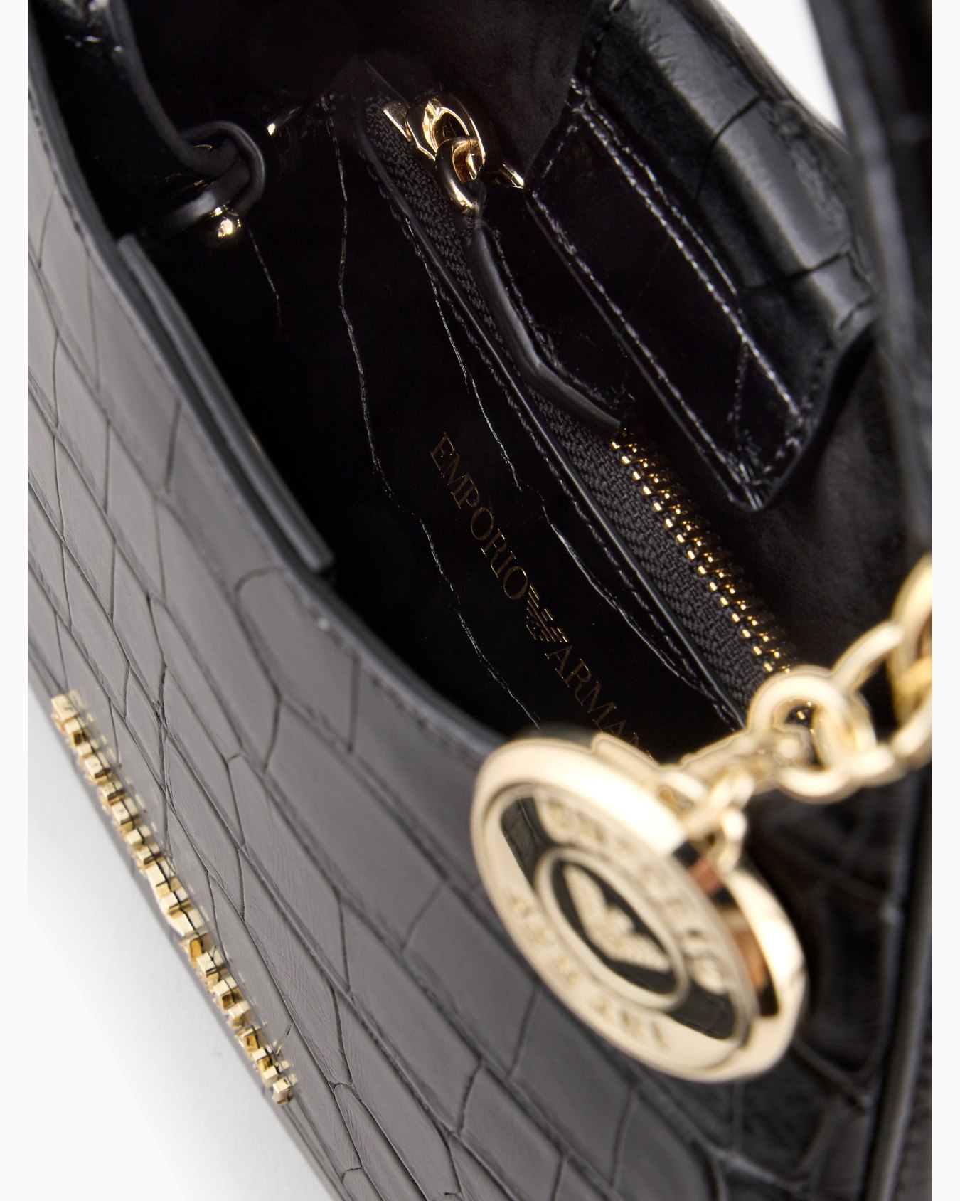 Small mock croc hobo bag Slide 3