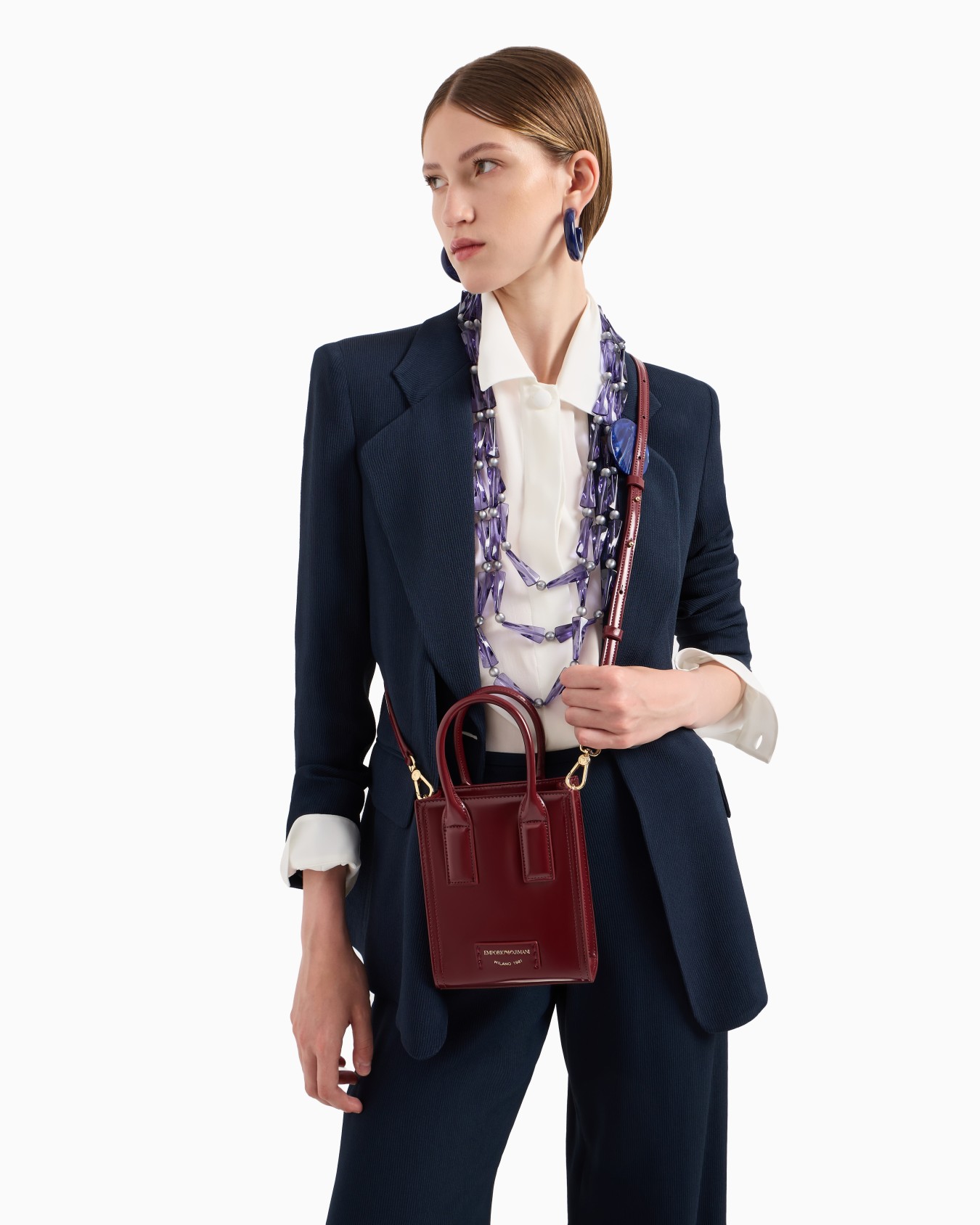 Mini bag with shoulder strap in a brushed finish Slide 6